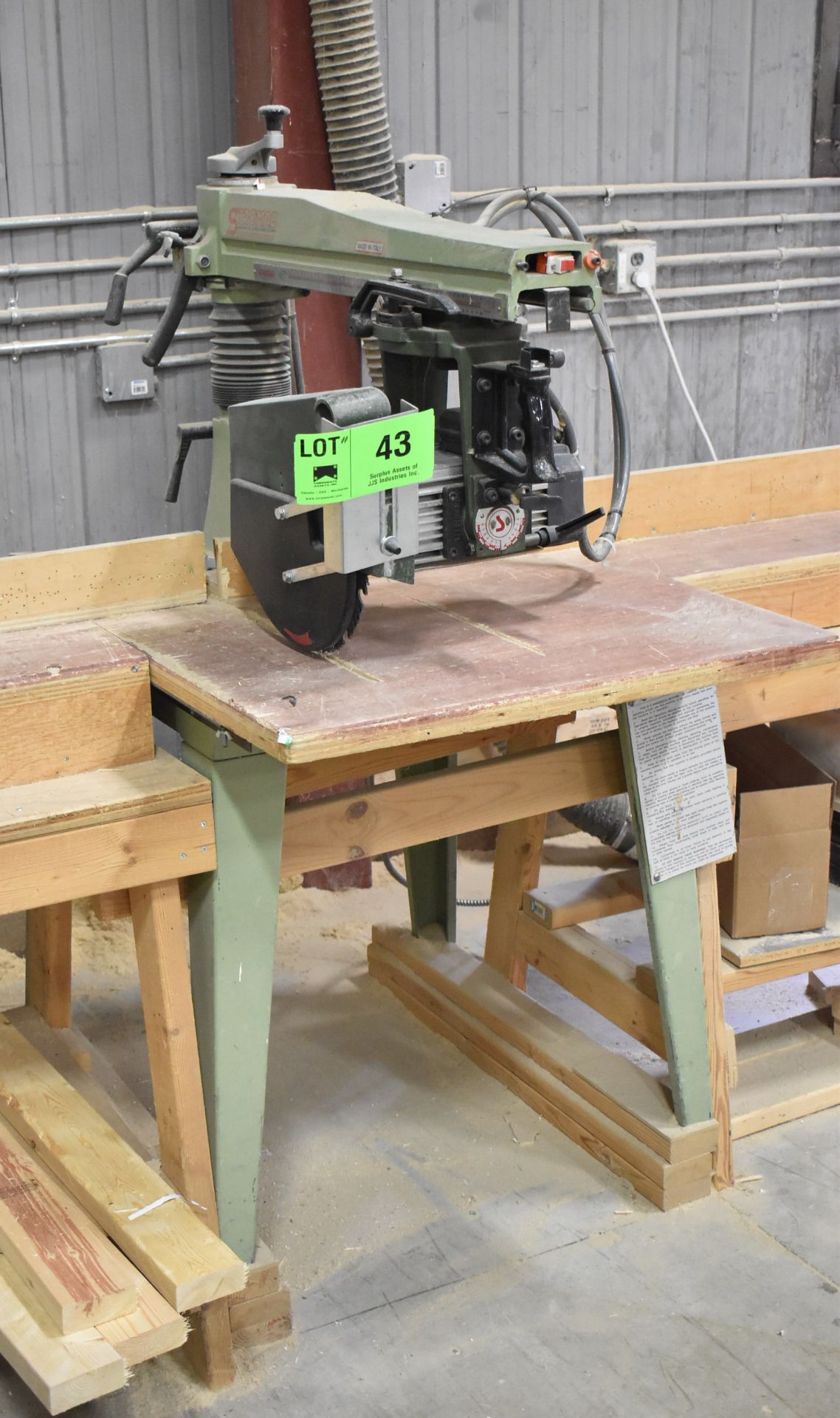 STROMAB 10" RADIAL ARM SAW, S/N: 940185