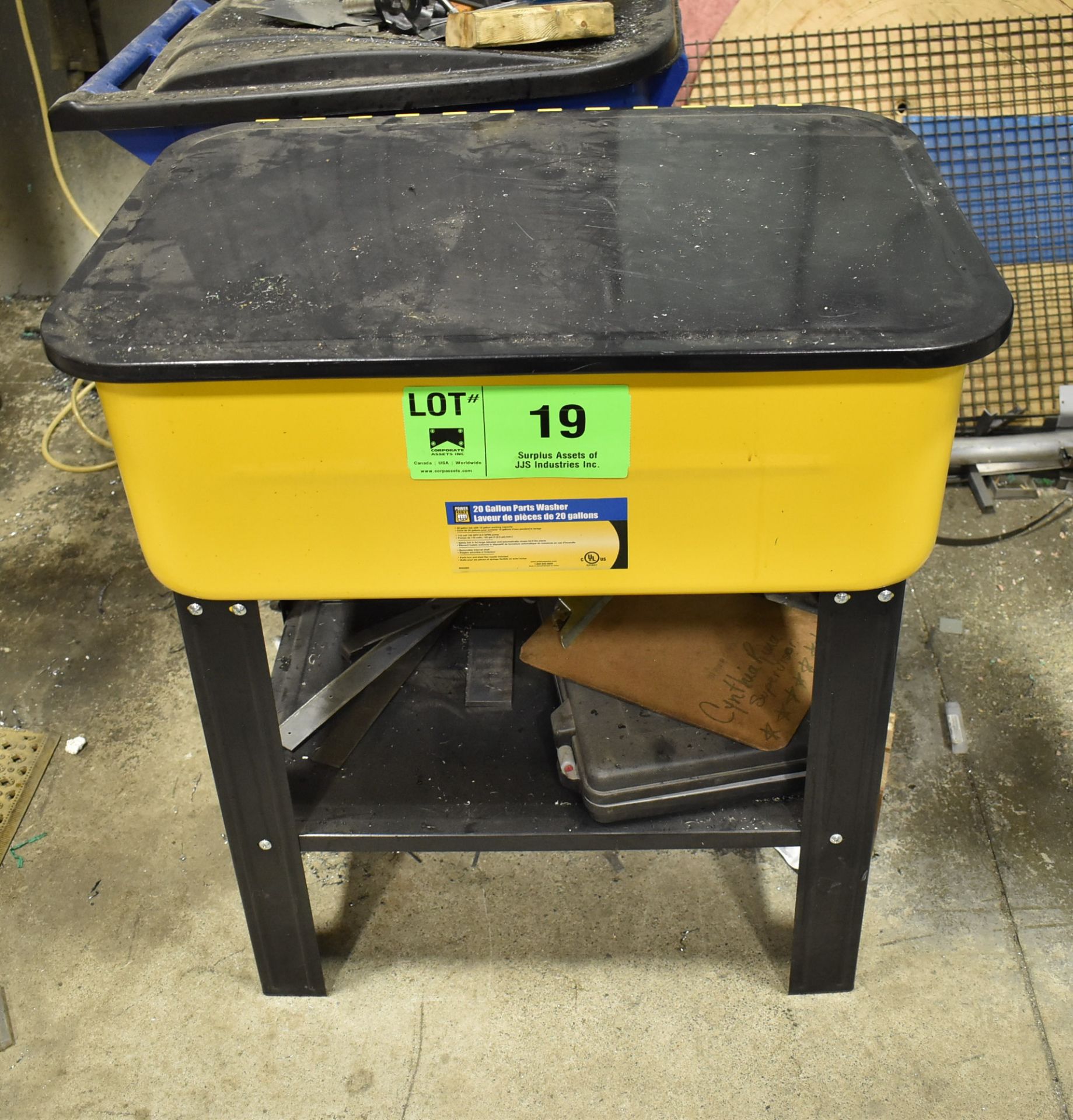 POWERFIST 20 GALLON PARTS WASHER, S/N: N/A