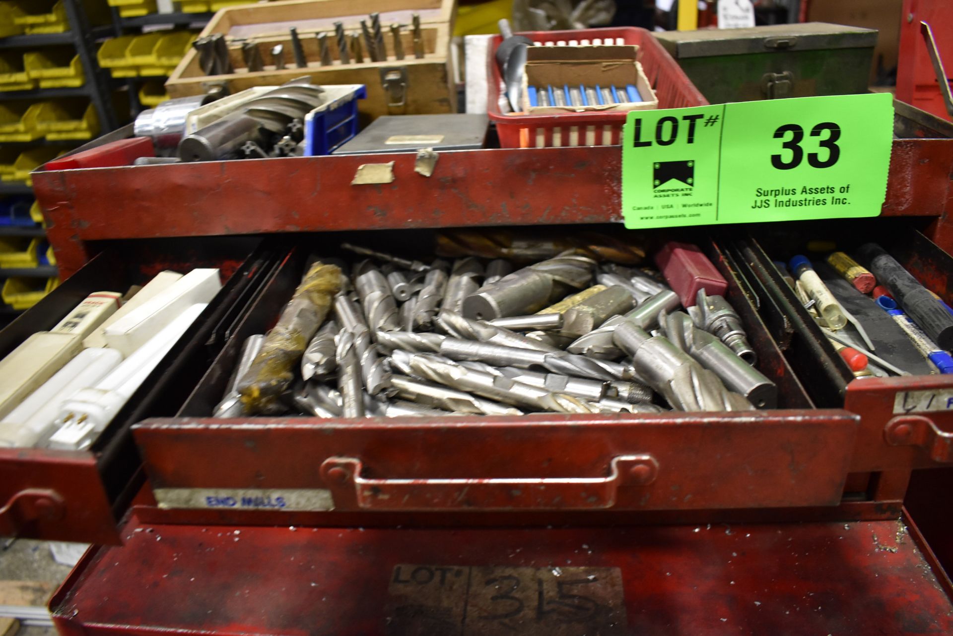 LOT/ ROLLING TOOLBOX WITH CONTENTS CONSISTING OF HAND TOOLS AND HARDWARE - Image 6 of 6