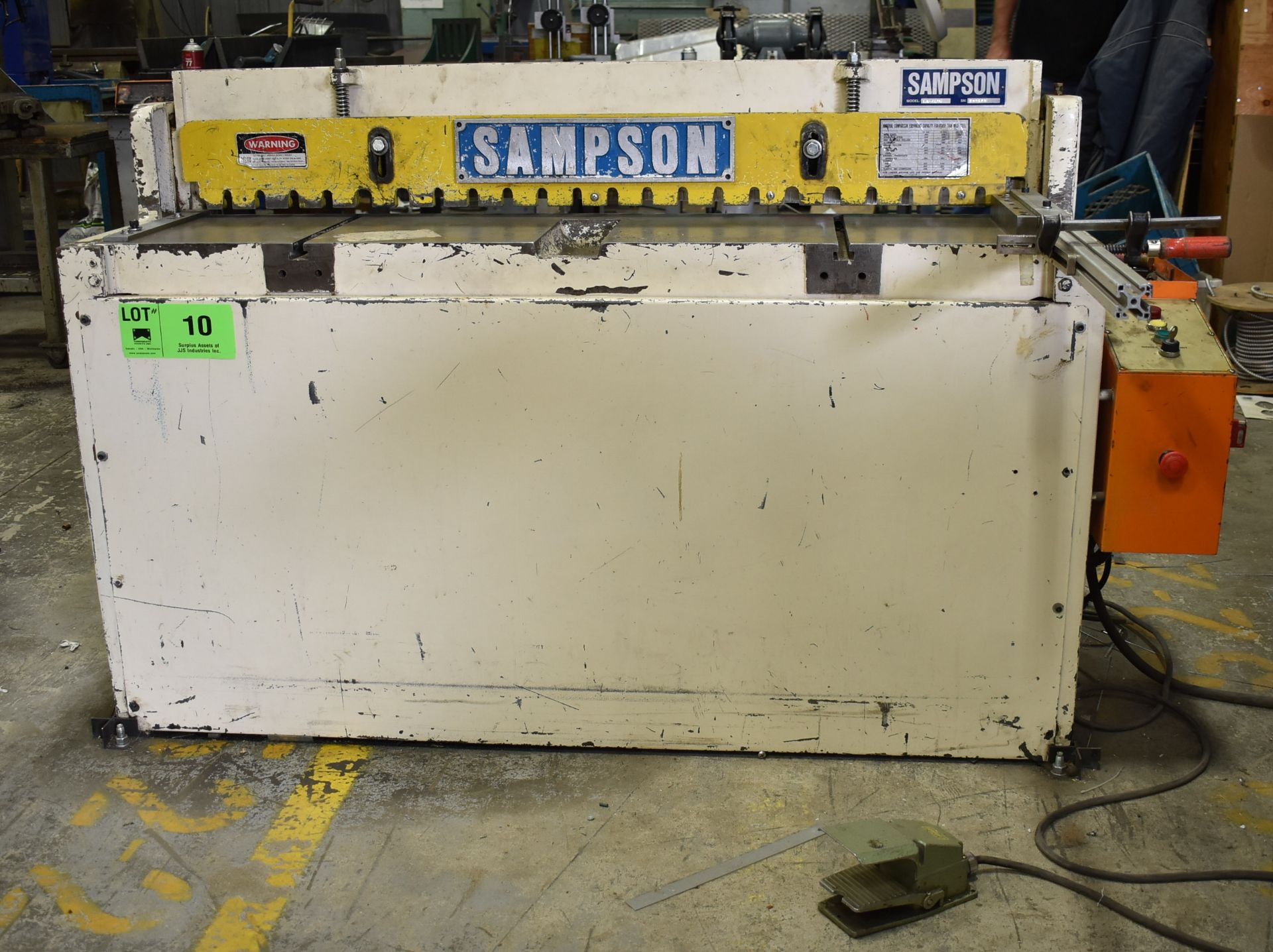 SAMPSON LB414H 51.5" MECHANICAL SHEAR WITH 20GA MAXIMUM MATERIAL THICKNESS, S/N: 0699086 [RIGGING - Image 2 of 6