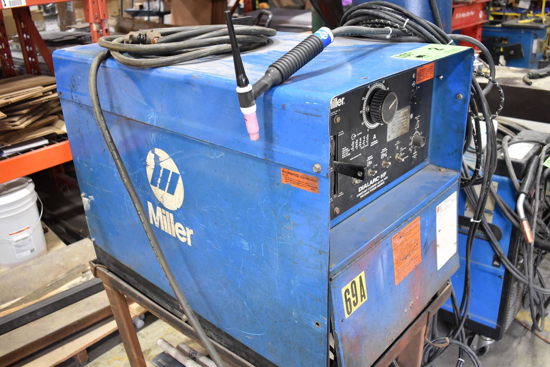 MILLER DIALARC HF WELDER WITH CABLES AND GUN, S/N: JH189180 [RIGGING FEE FOR LOT #2 - $50 CAD PLUS - Image 2 of 4