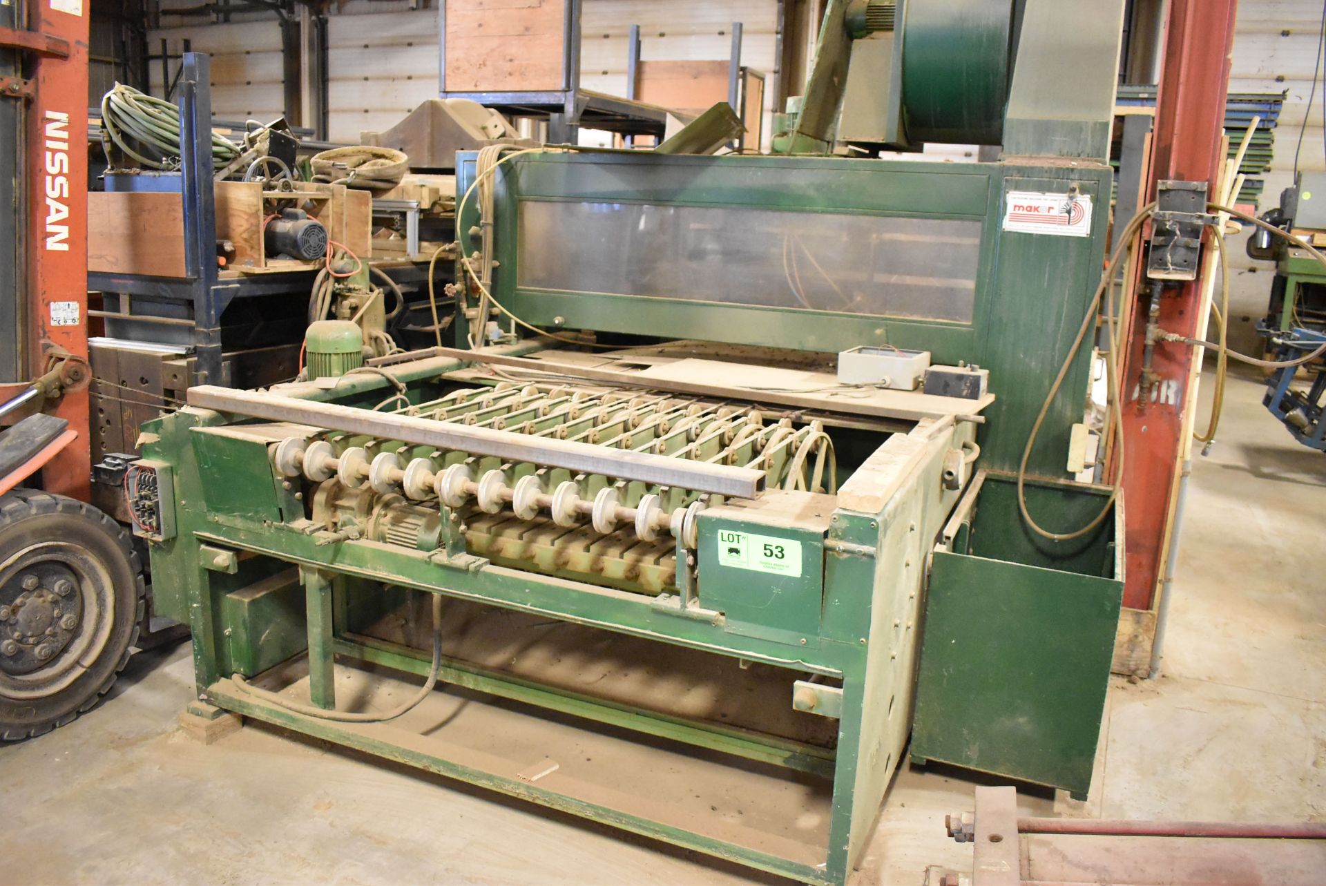 MAKOR WOOD FINISHING MACHINE, S/N: N/A [RIGGING FEE FOR LOT #53 - $1825 CDN PLUS APPLICABLE TAXES]