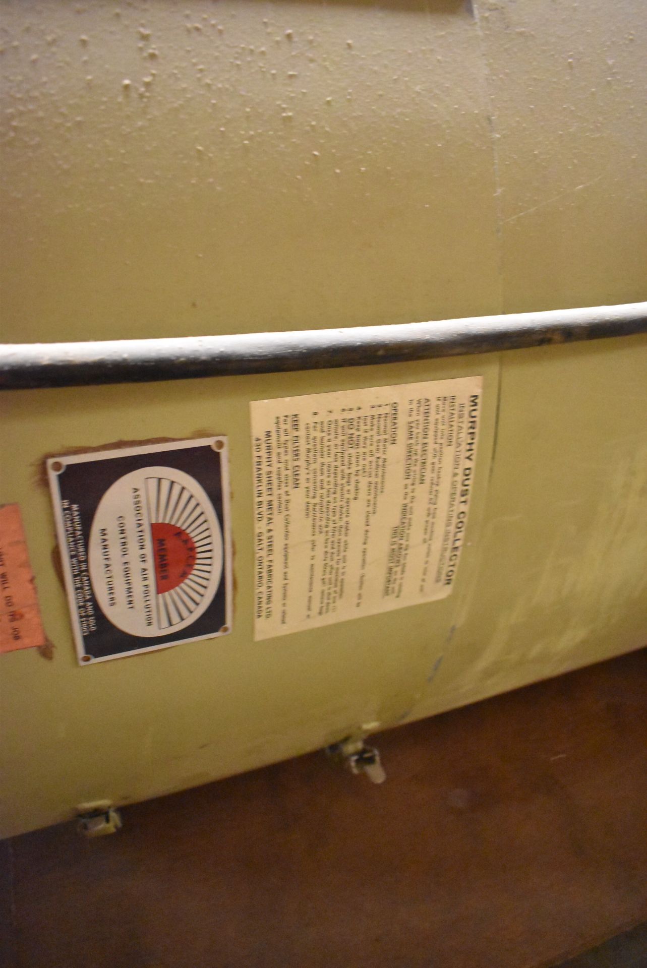 MURPHY BAG-TYPE DUST COLLECTOR, S/N: N/A [RIGGING FEE FOR LOT #52 - $100 CDN PLUS APPLICABLE TAXES] - Image 4 of 4