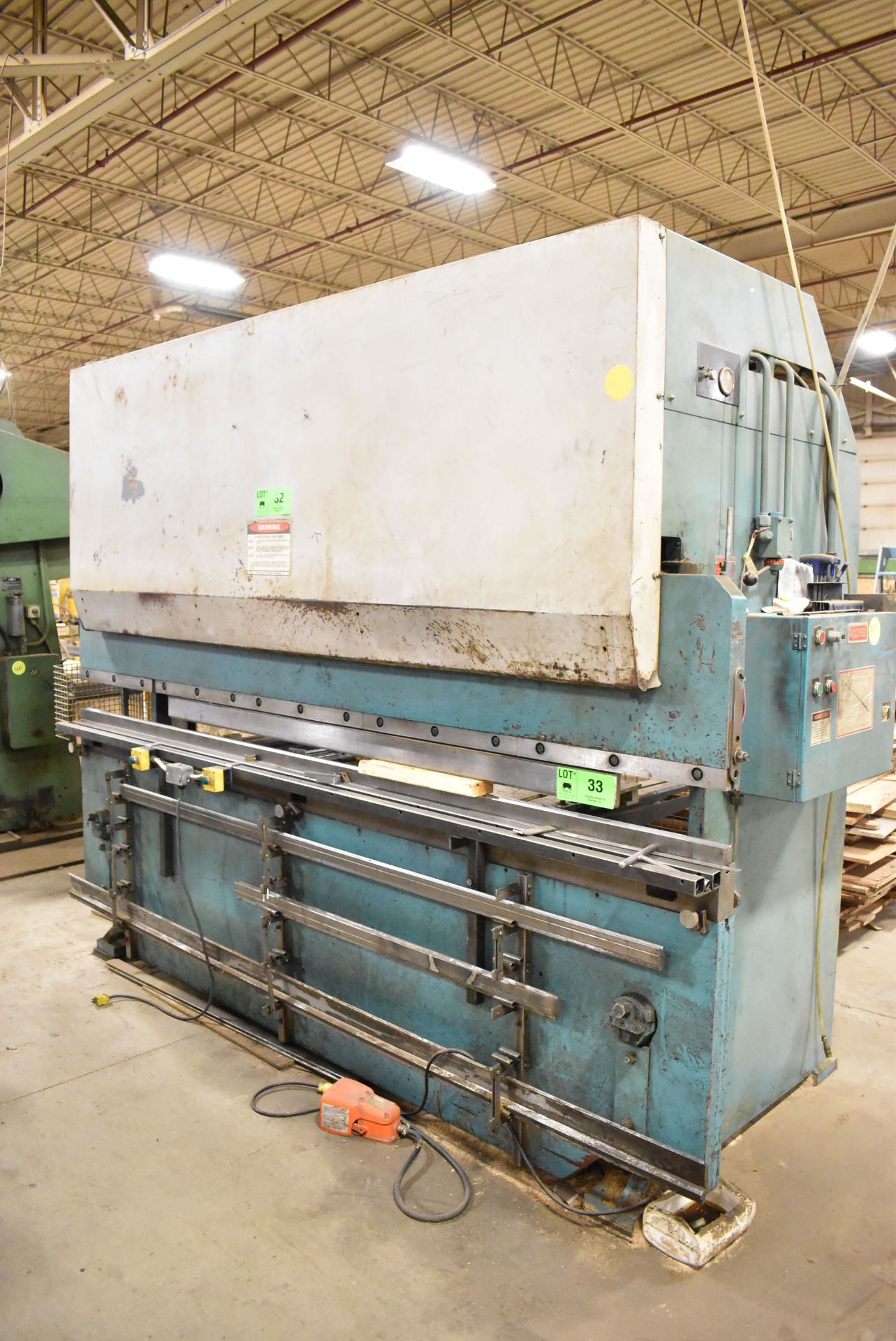 ALLSTEEL 70-10 70TON 10" BRAKE PRESS WITH BACKGAUGE, S/N: 356 (NO TOOLING OR DIES) [RIGGING FEE