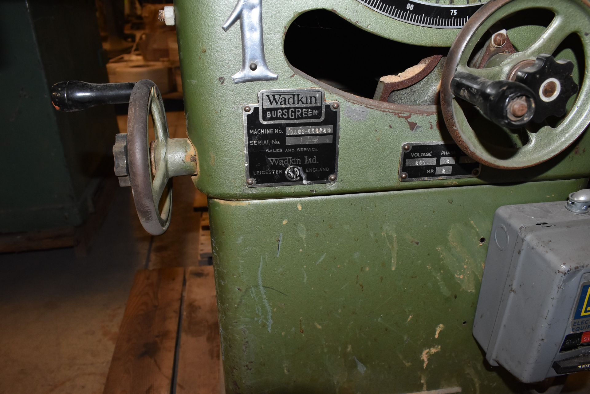 WADKIN BURSGREEN TABLESAW, S/N: N/A [RIGGING FEE FOR LOT #151 - $40 CDN PLUS APPLICABLE TAXES] - Image 3 of 6