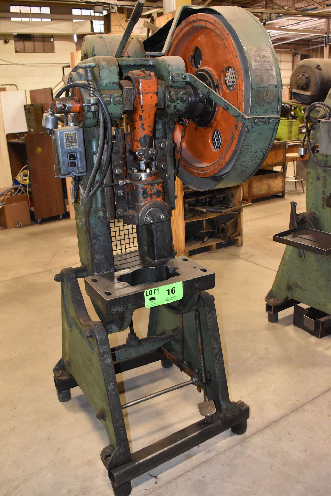 BROWN BOGGS 13LW OBI PUNCH PRESS WITH 11.25"X22.25" BED, 9"X8" RAM, S/N: N/A [RIGGING FEE FOR LOT #