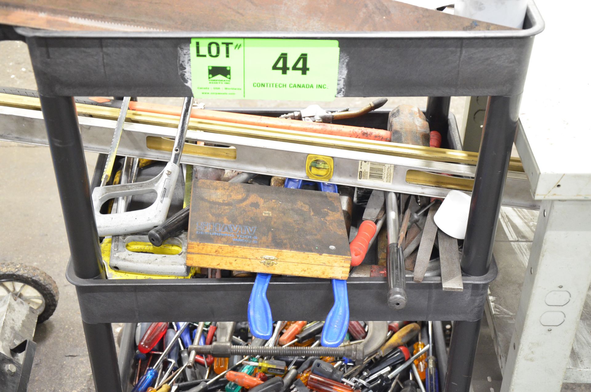 LOT/ HAND TOOLS WITH CART [RIGGING FEE FOR LOT #44 - $20 USD PLUS APPLICABLE TAXES] - Image 3 of 4