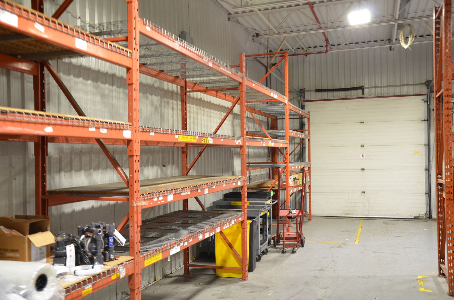 LOT/ 8-SECTIONS OF MEDIUM DUTY PALLET RACKING [RIGGING FEE FOR LOT #558 - $150 USD PLUS APPLICABLE