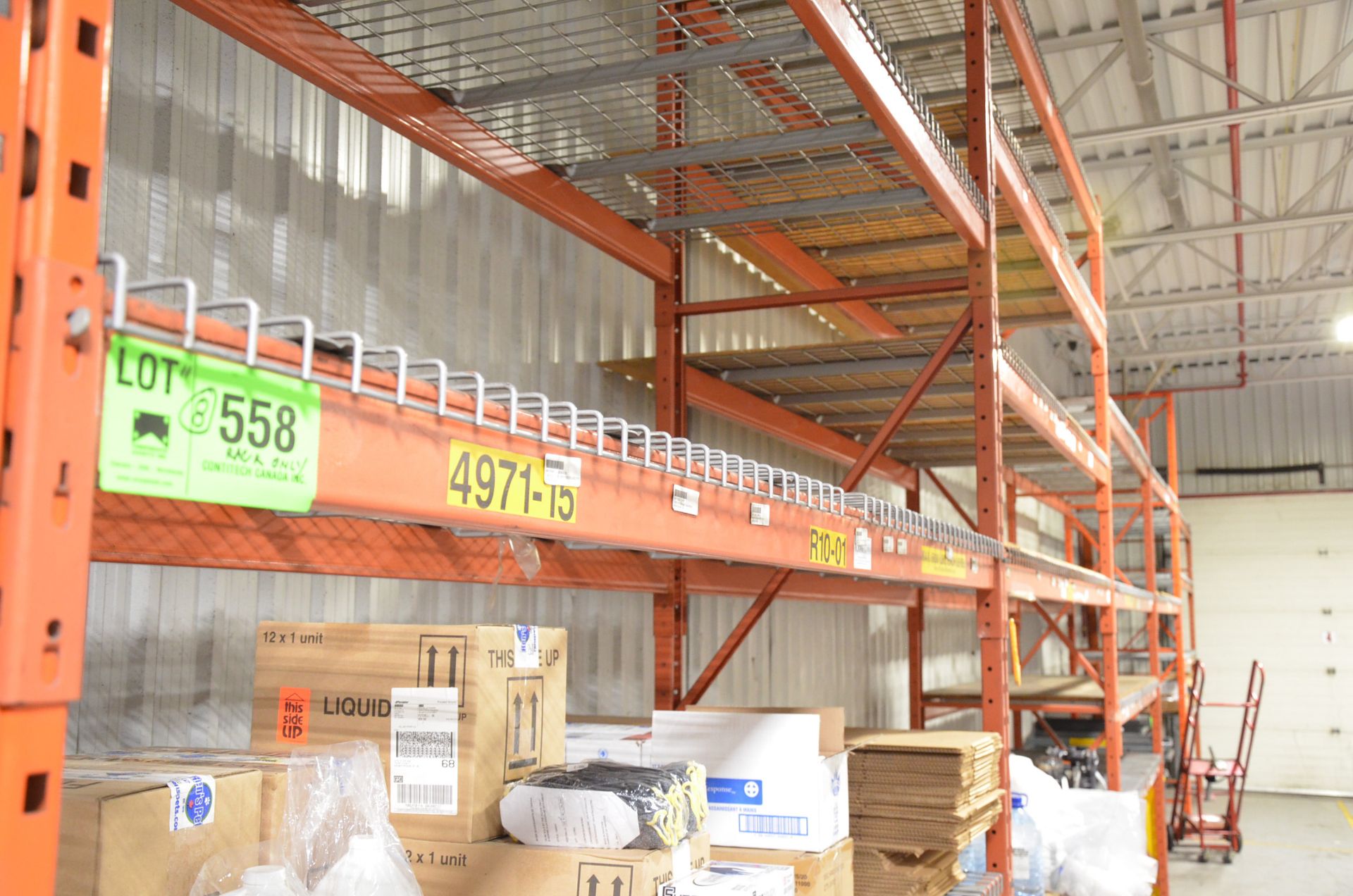 LOT/ 8-SECTIONS OF MEDIUM DUTY PALLET RACKING [RIGGING FEE FOR LOT #558 - $150 USD PLUS APPLICABLE - Image 2 of 2