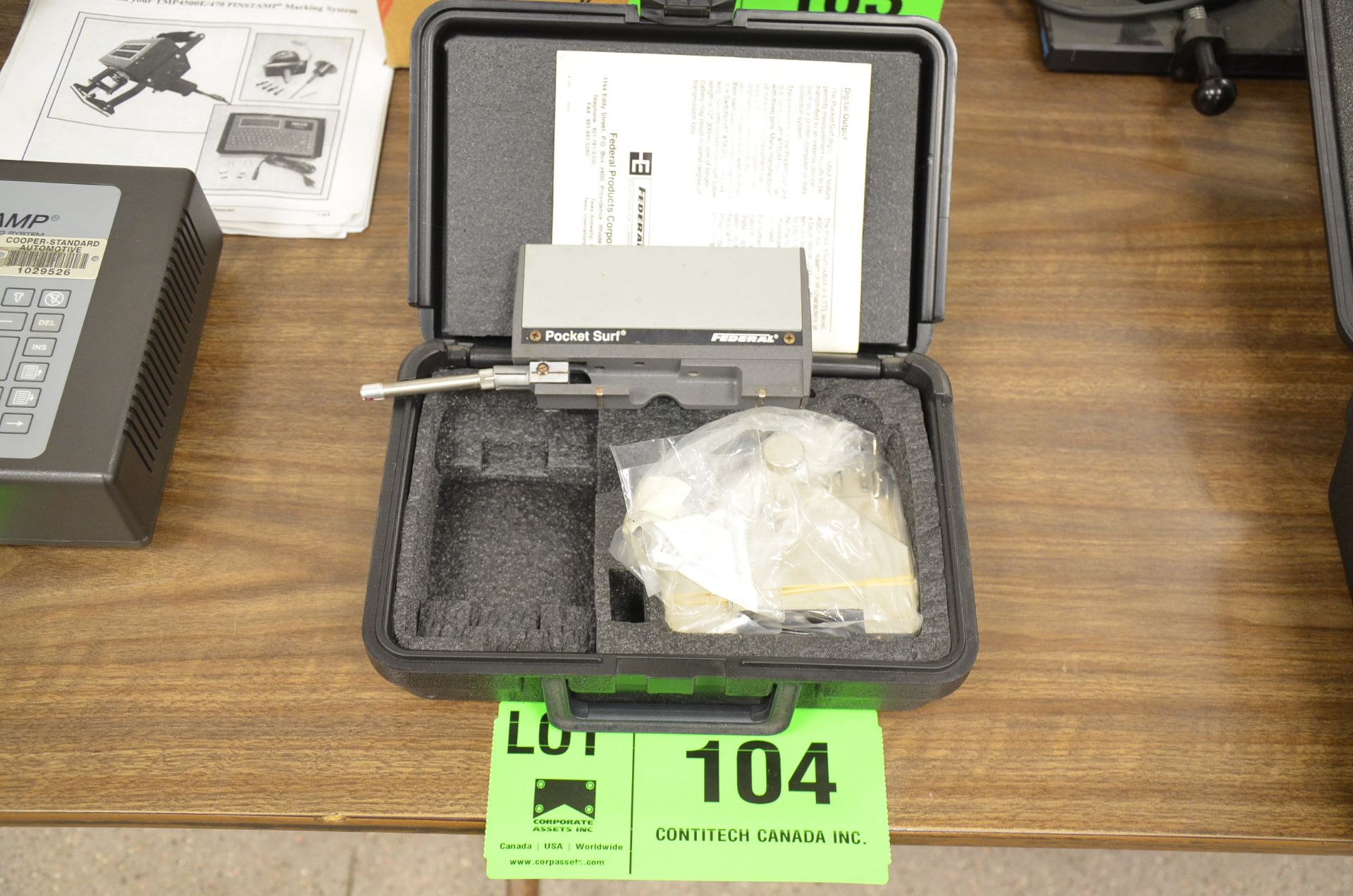 FEDERAL POCKET SURF PORTABLE SURFACE ROUGHNESS TESTER SET, S/N N/A [RIGGING FEE FOR LOT #104 - $20