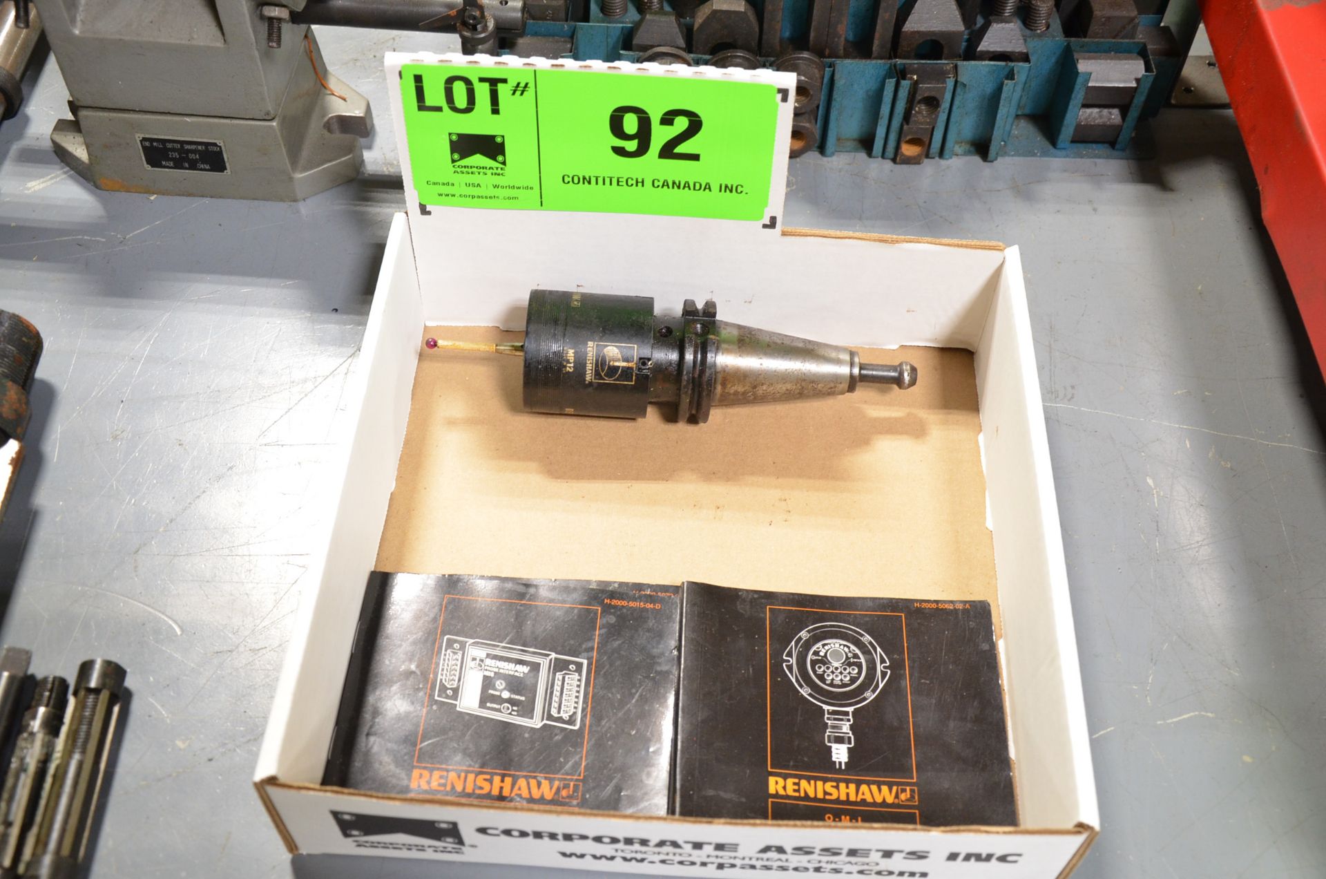RENISHAW MP12 CAT 40 TOUCH PROBE, S/N N/A [RIGGING FEE FOR LOT #92 - $20 USD PLUS APPLICABLE TAXES]