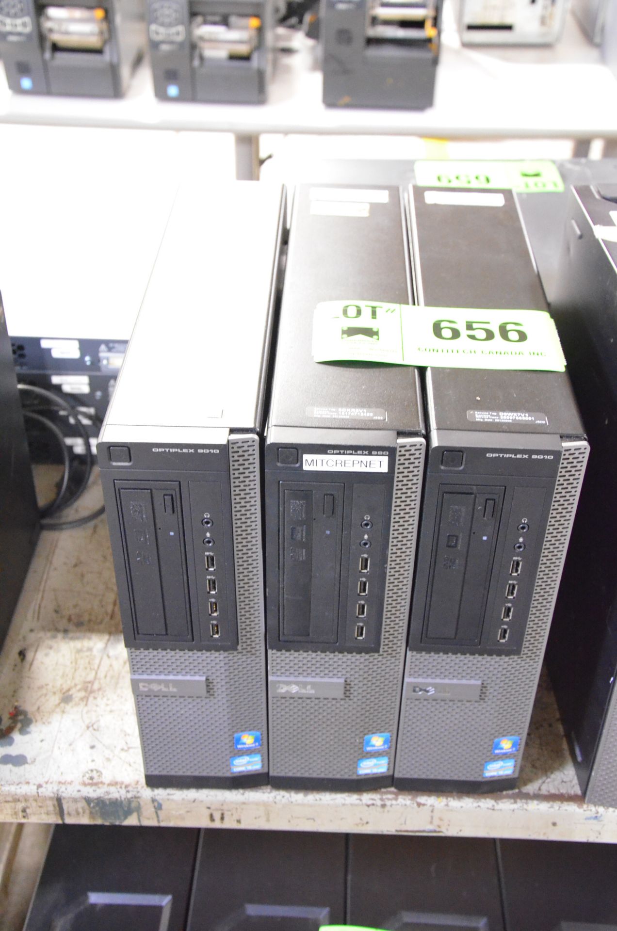 LOT/ (3) DELL OPTIPLEX 9010 CORE I5 DESKTOP PCS [RIGGING FEE FOR LOT #656 - $20 USD PLUS