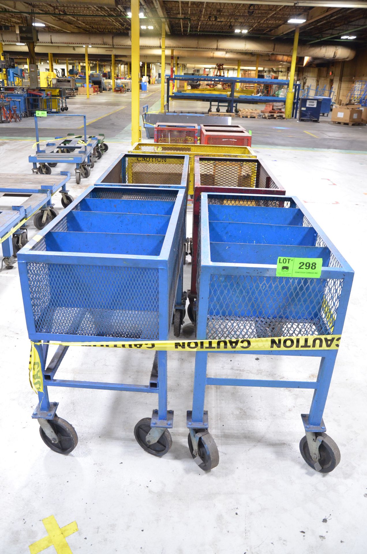 LOT/ ROLLING SHOP CARTS [RIGGING FEE FOR LOT #298 - $tbd USD PLUS APPLICABLE TAXES]