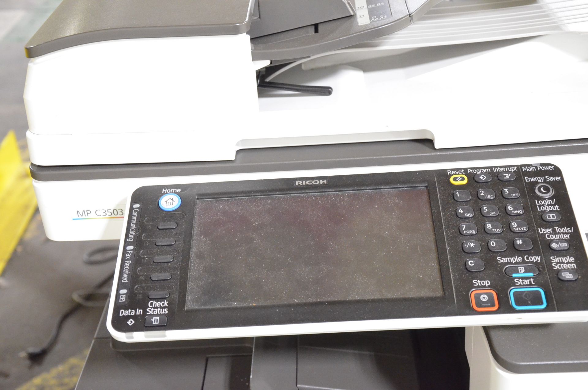 RICOH (2017) MP C3503 MULTIFUNCTION PHOTOCOPIER WITH TOUCHSCREEN CONTROL, S/N E166M160581 [RIGGING - Image 2 of 3