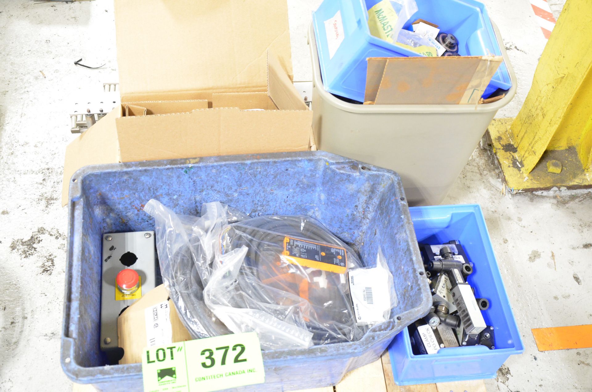 LOT/ SKID WITH CONTENTS CONSISTING OF PARTS AND COMPONENTS [RIGGING FEE FOR LOT #372 - $25 USD