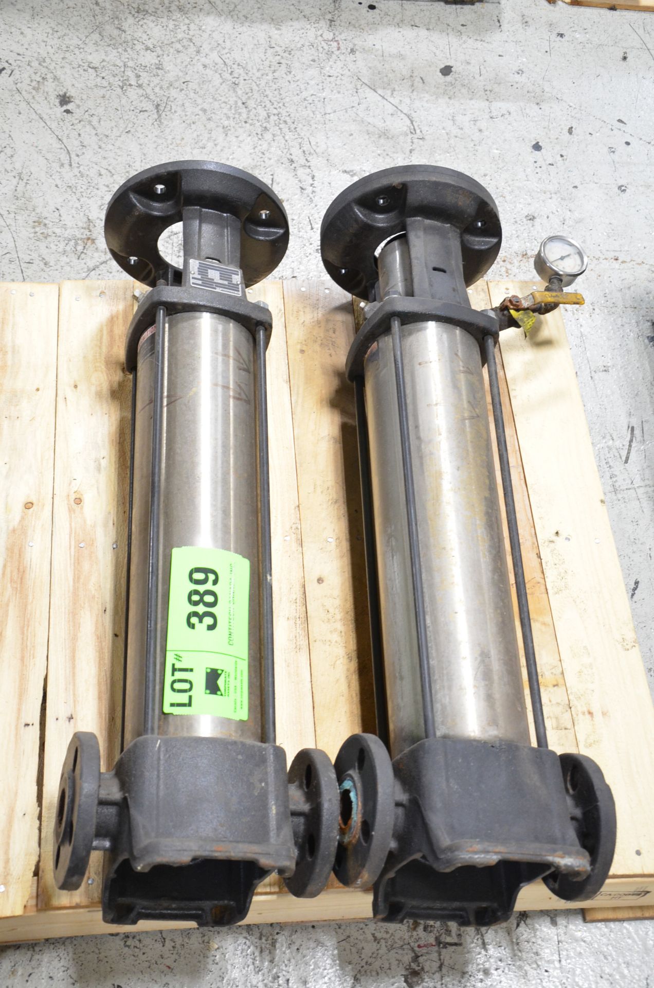 LOT/ (2) GRUNDFOS TYPE CRS HIGH PRESSURE CENTRIFUGAL PUMPS (NO DRIVE MOTOR) [RIGGING FEE FOR LOT #