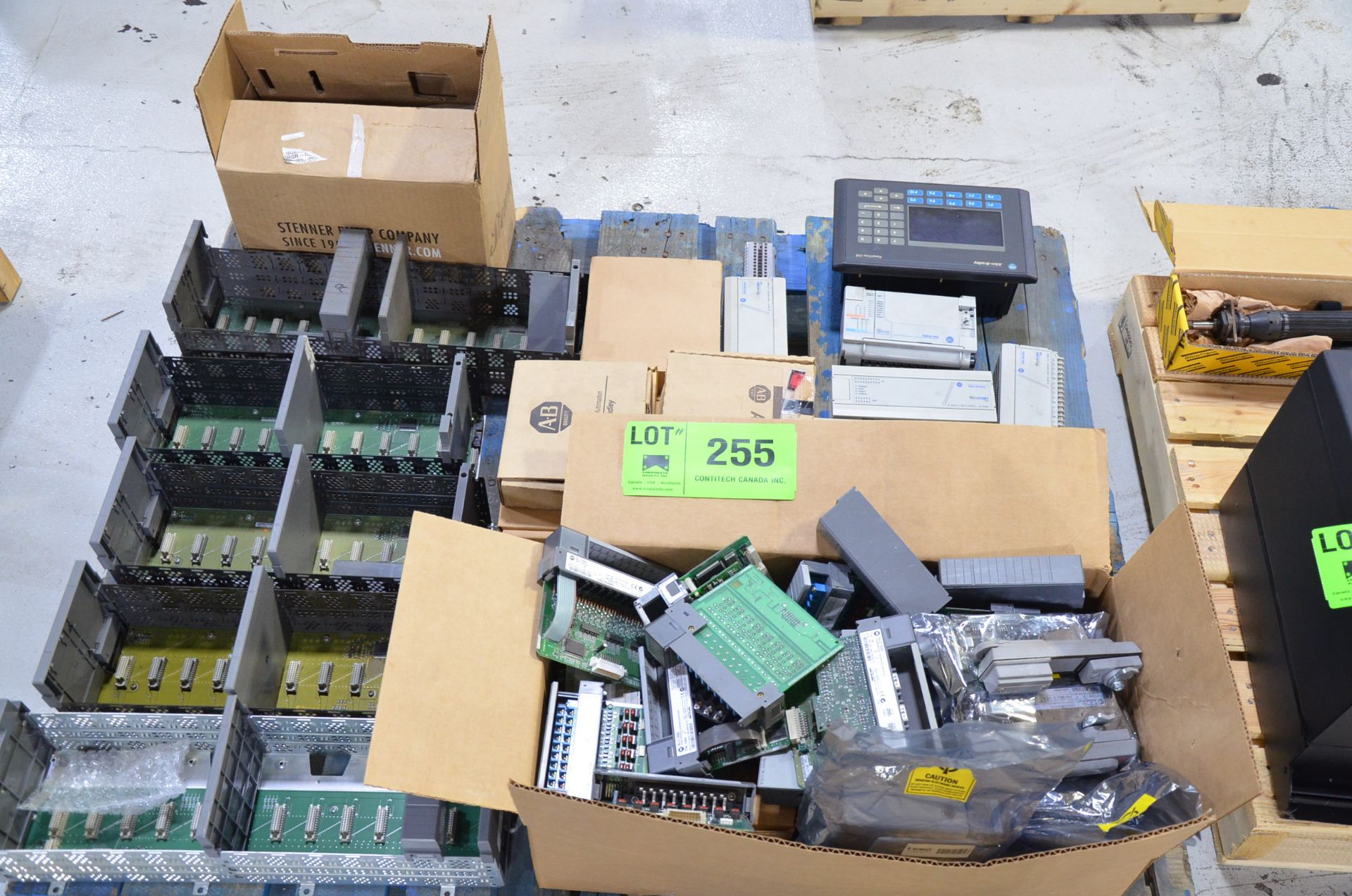 LOT/ ALLEN BRADLEY PLC CONTROL COMPONENTS AND STENNER 45M2 PERISTALTIC METERING PUMP [RIGGING FEE