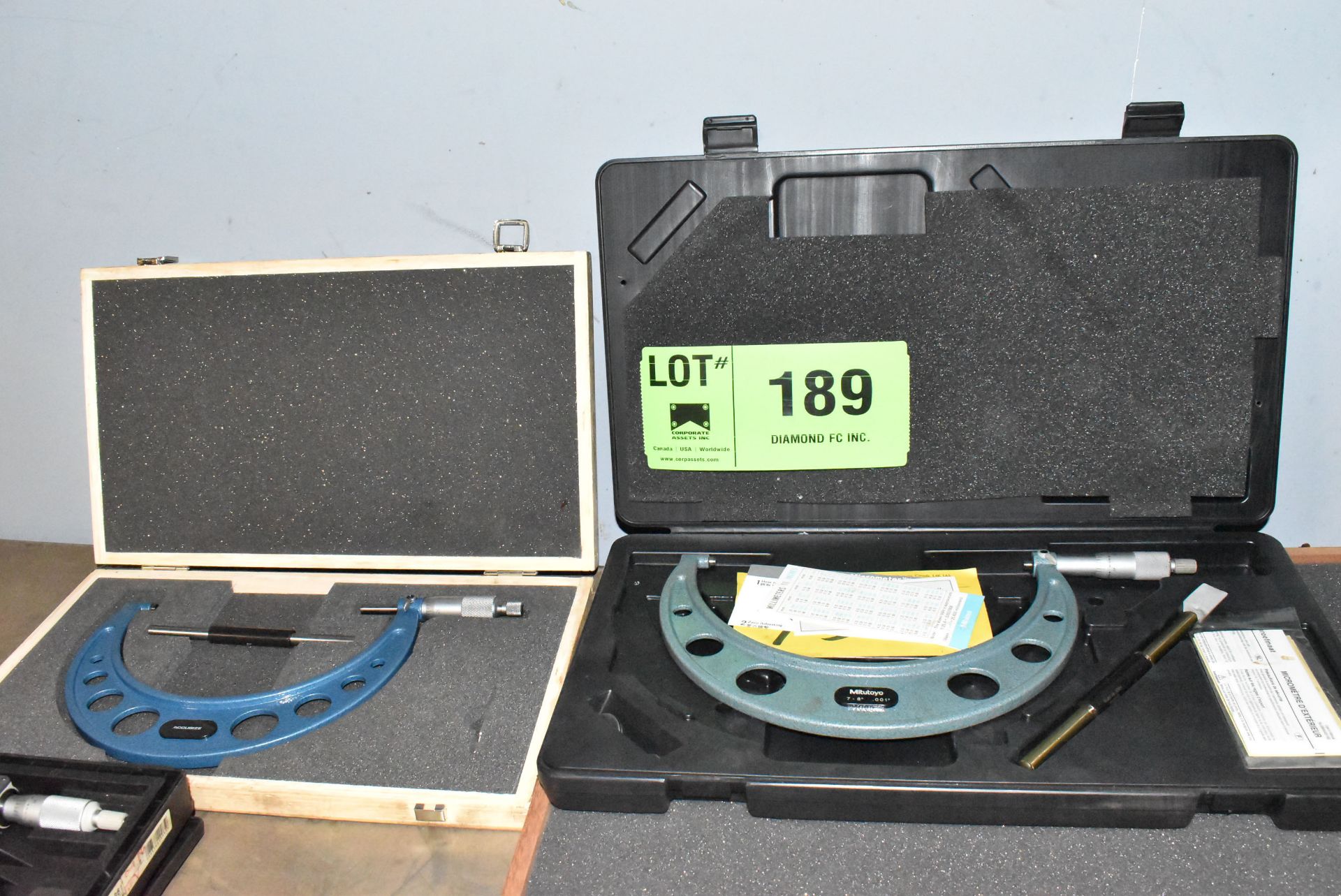 LOT/ (2) OUTSIDE MICROMETERS