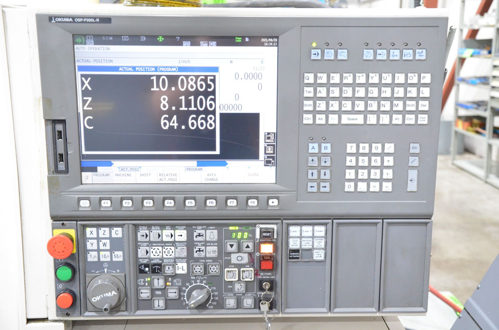 OKUMA (2011) GENOS L200E-M CNC LIVE MILLING AND TURNING CENTER WITH OKUMA OSP-P200L-R CNC CONTROL, - Image 8 of 14