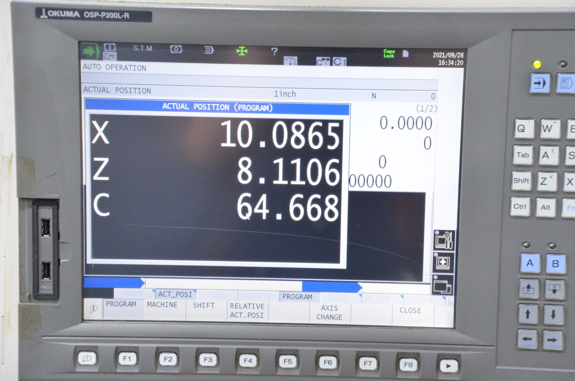 OKUMA (2011) GENOS L200E-M CNC LIVE MILLING AND TURNING CENTER WITH OKUMA OSP-P200L-R CNC CONTROL, - Image 9 of 14