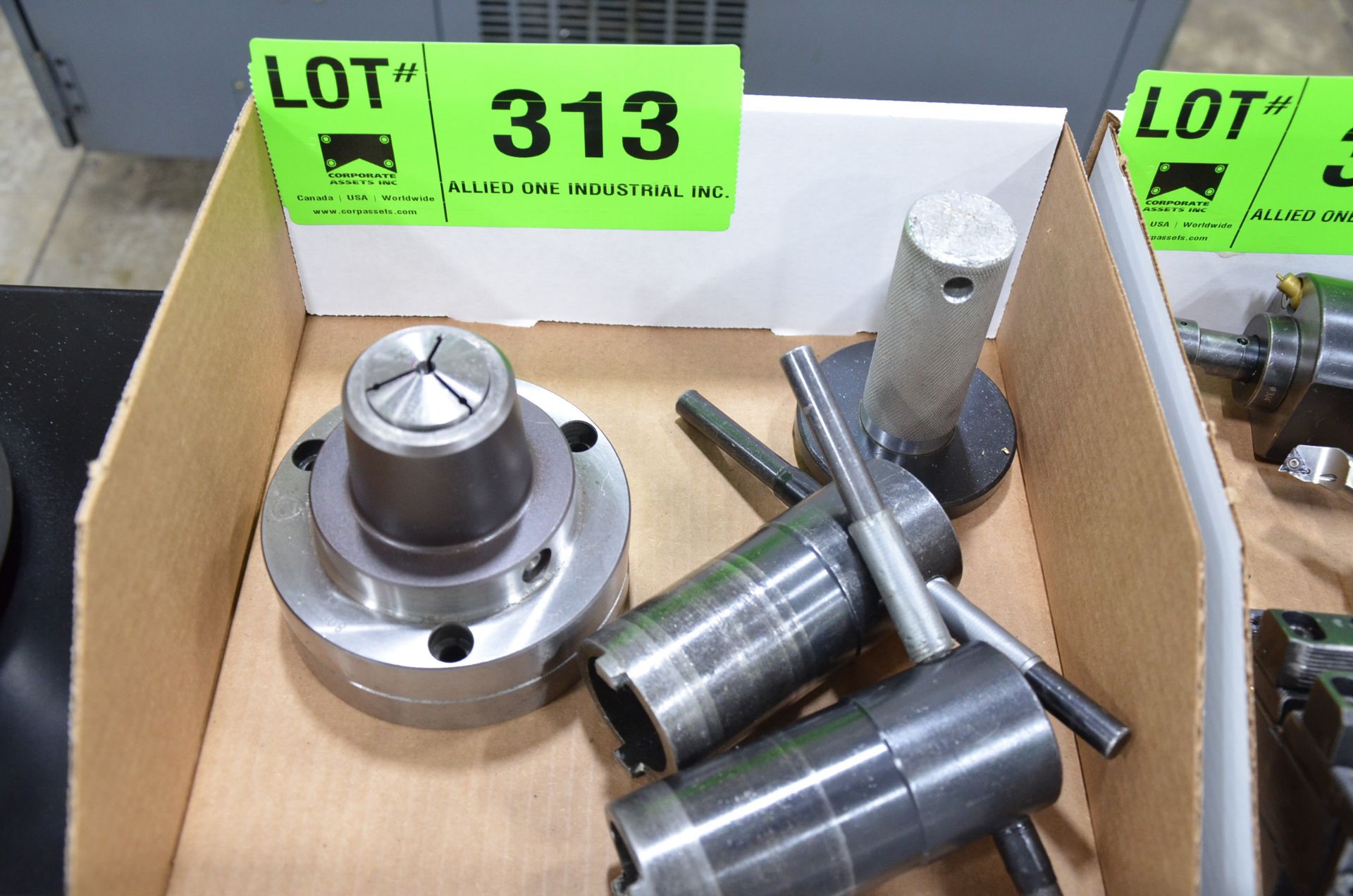 LOT/ BISON 3911-5"-5C" 5" 5C COLLET CHUCK WITH MANUAL RELEASE TOOLS