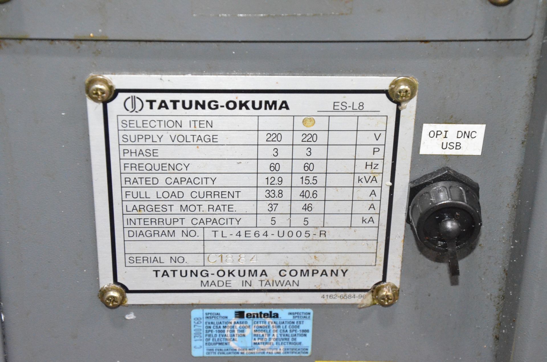 OKUMA (2006) ES-L8II CNC TURNING CENTER WITH OKUMA OSP-U10L CNC CONTROL, 17.72" SWING, 10.63" MAX - Image 6 of 13