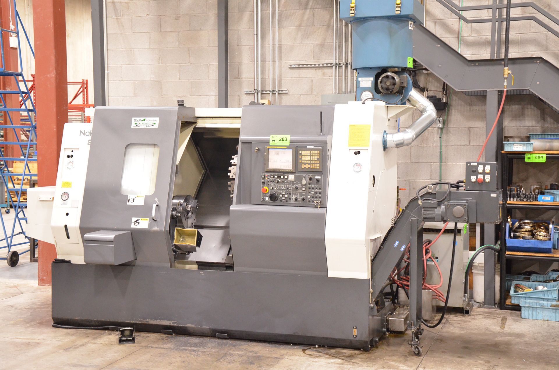 NAKAMURA-TOME SC300 CNC TURNING AND LIVE MILLING CENTER WITH FANUC 21I-TB CNC CONTROL, 22.04" SWING,