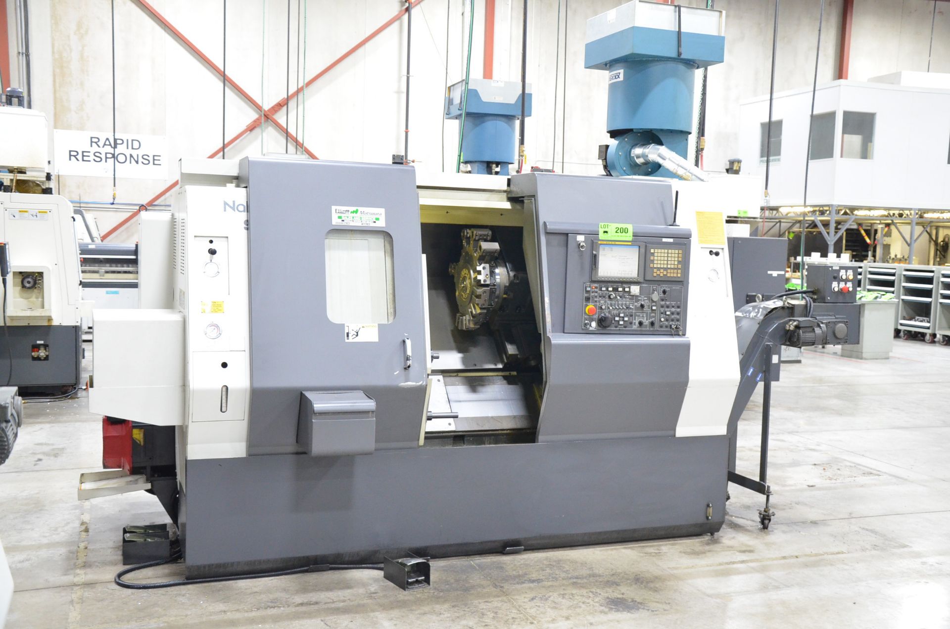 NAKAMURA-TOME SC300 CNC TURNING AND LIVE MILLING CENTER WITH FANUC 21I-TB CNC CONTROL, 22.04" SWING, - Image 7 of 16