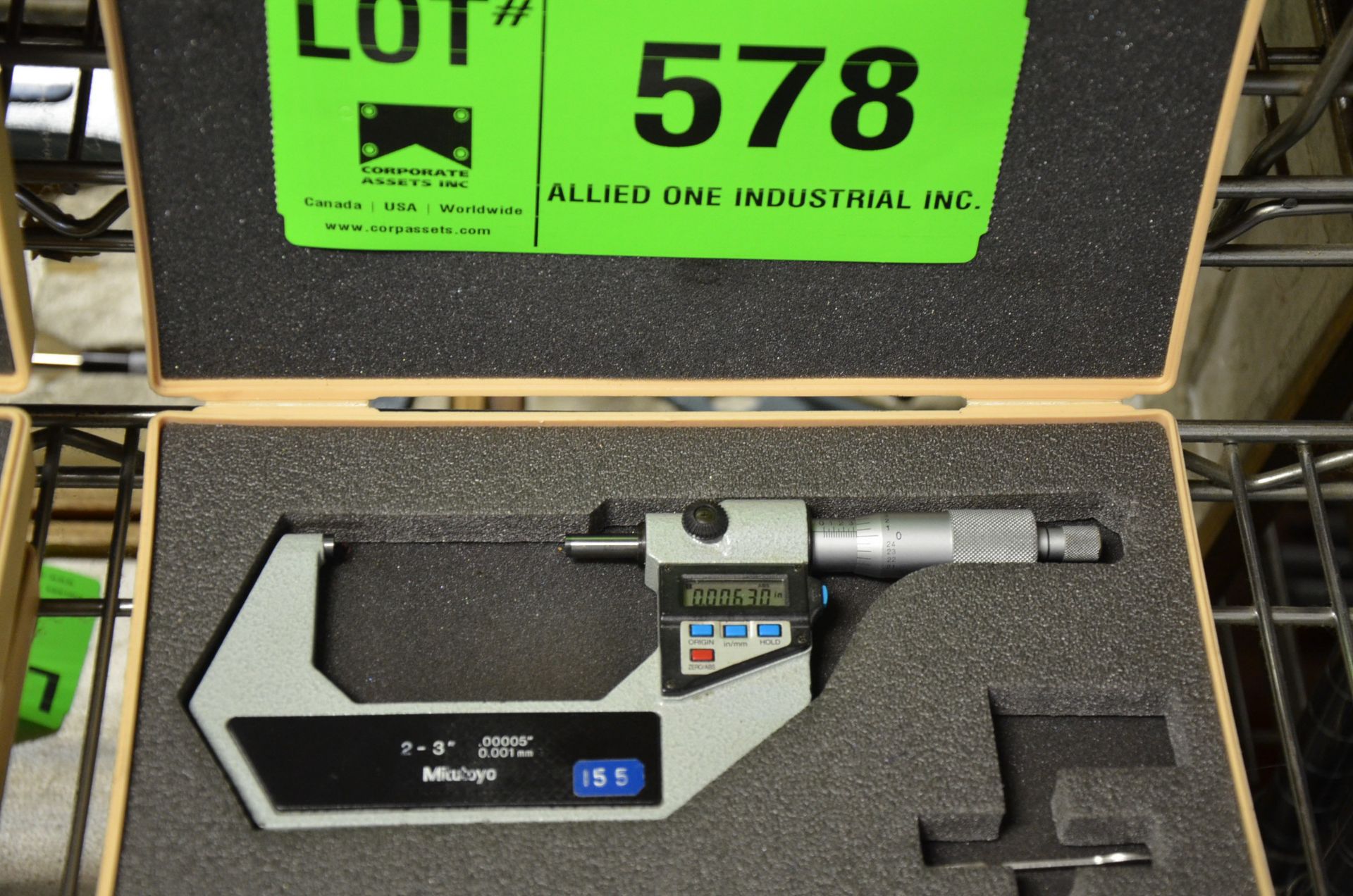 MITUTOYO 2"-3" DIGITAL OUTSIDE MICROMETER, S/N N/A