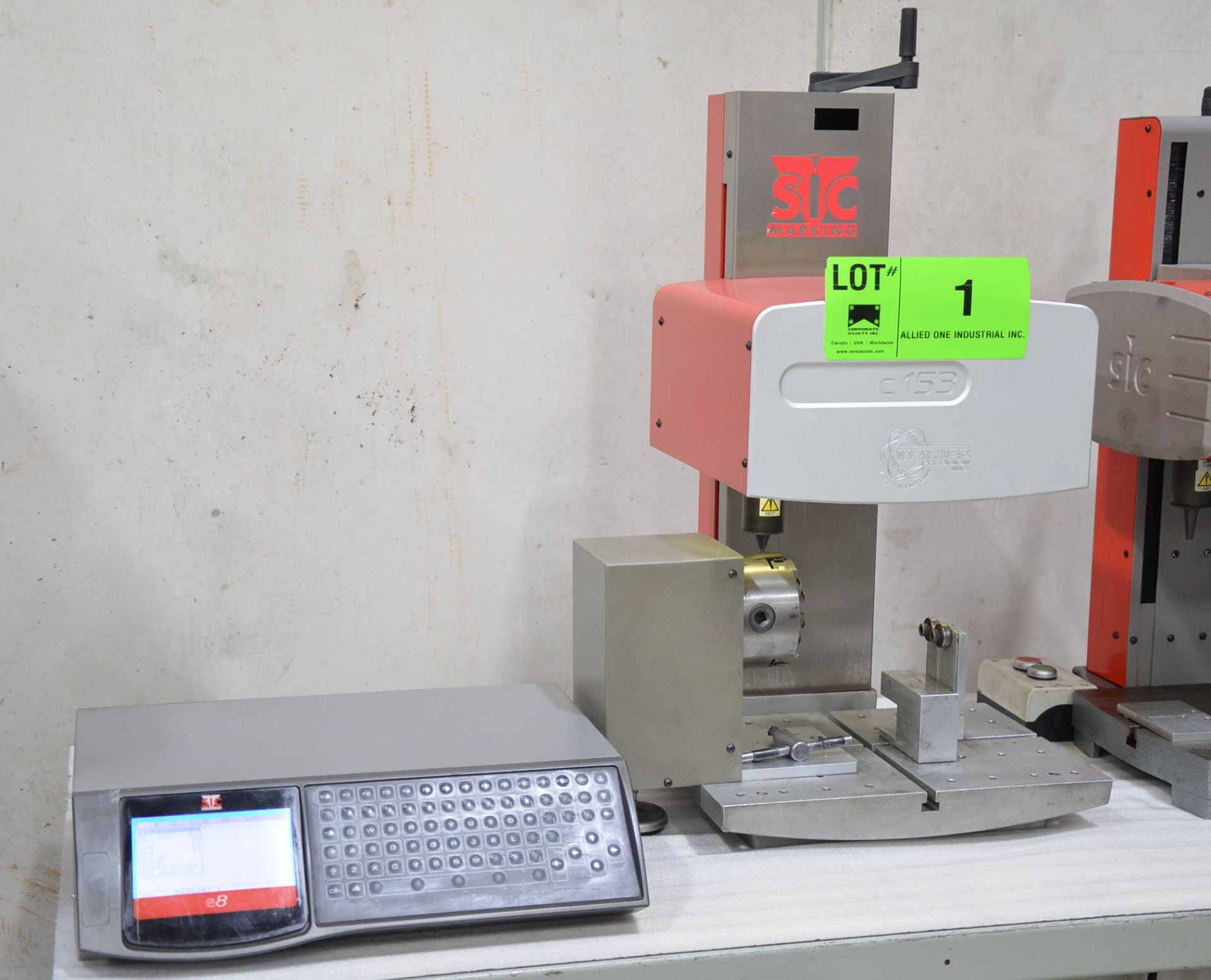 SIC (2011) E8C153 DOT PEEN TYPE PARTS MARKING SYSTEM WITH SIC E8 DIGITAL PROGRAMMABLE CONTROL, SIC