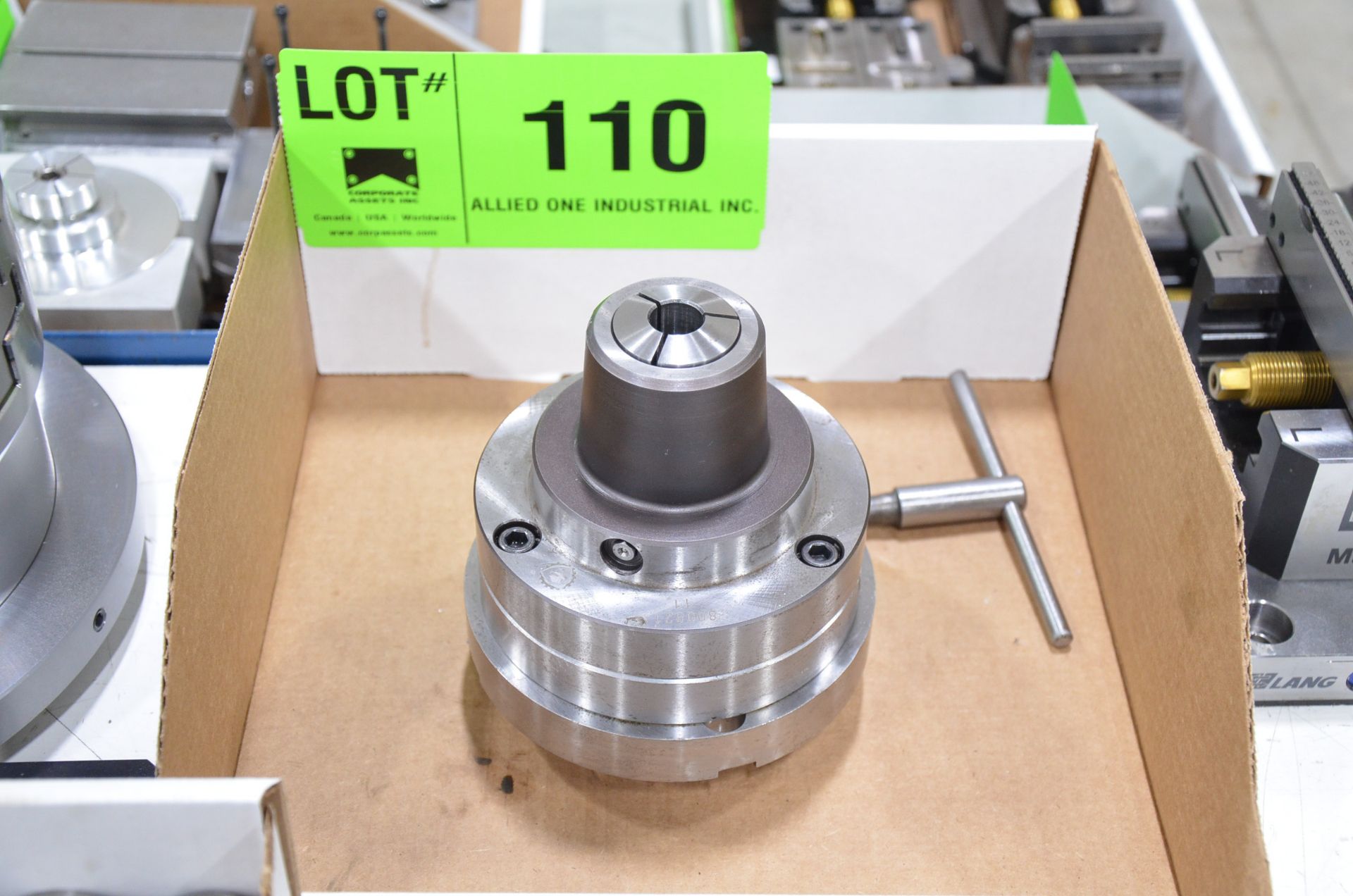 5C COLLET CHUCK WITH LANG BASE, S/N N/A