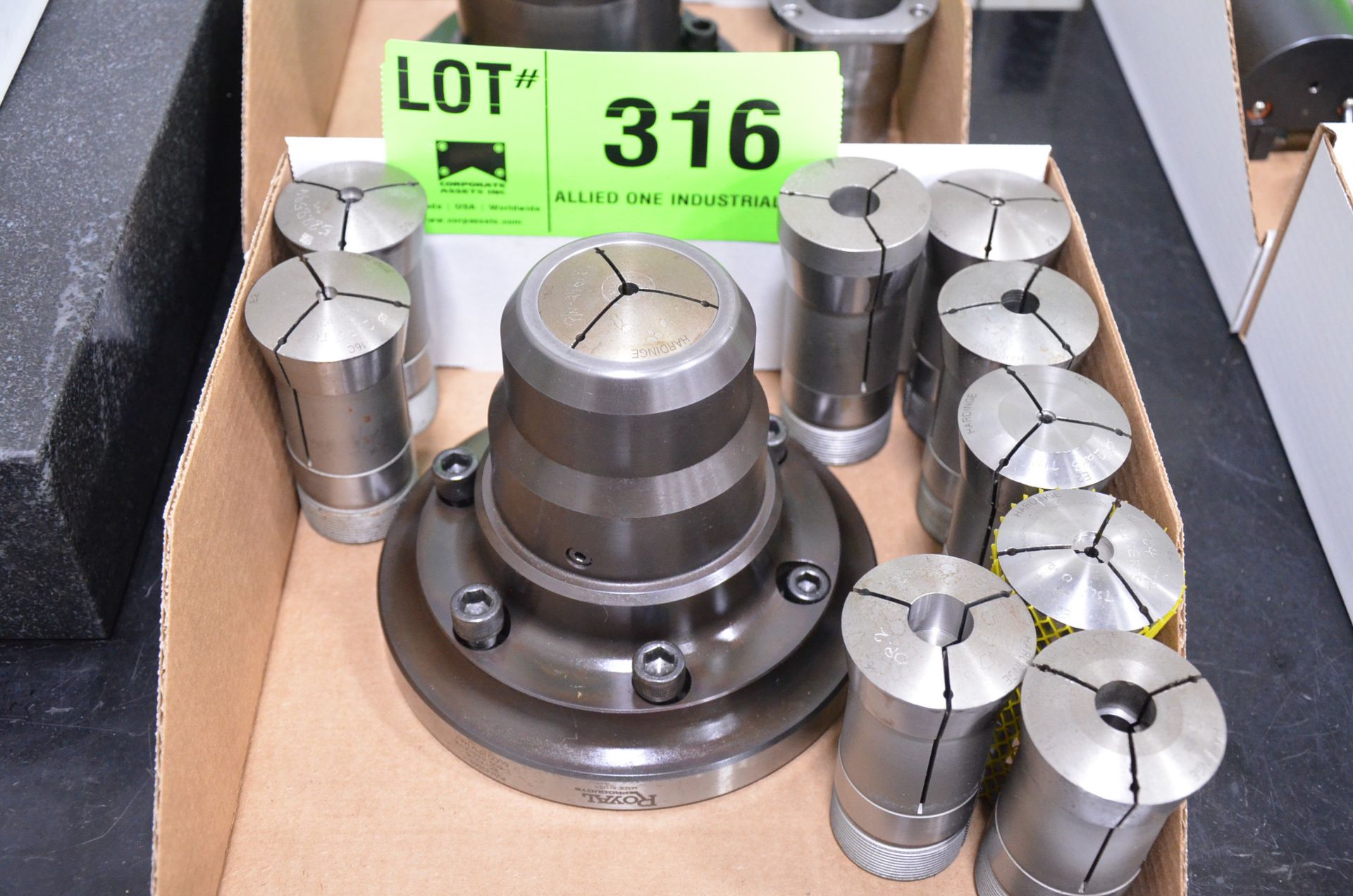 LOT/ ROYAL 42069-C HYDRAULIC COLLET CHUCK WITH 16C COLLETS