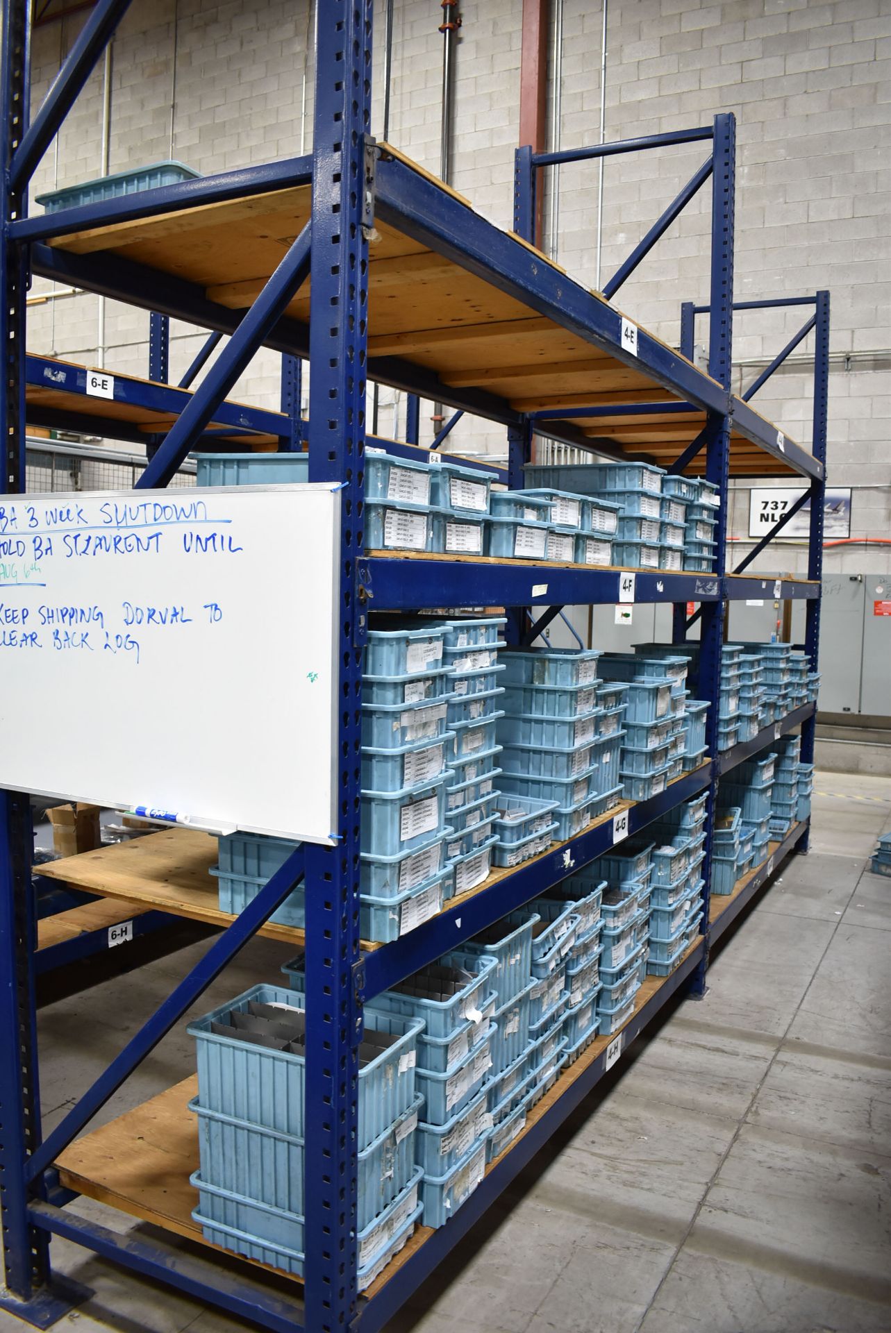 LOT/ (6) SECTIONS OF HEAVY DUTY ADJUSTABLE PALLET RACKING - Image 3 of 4