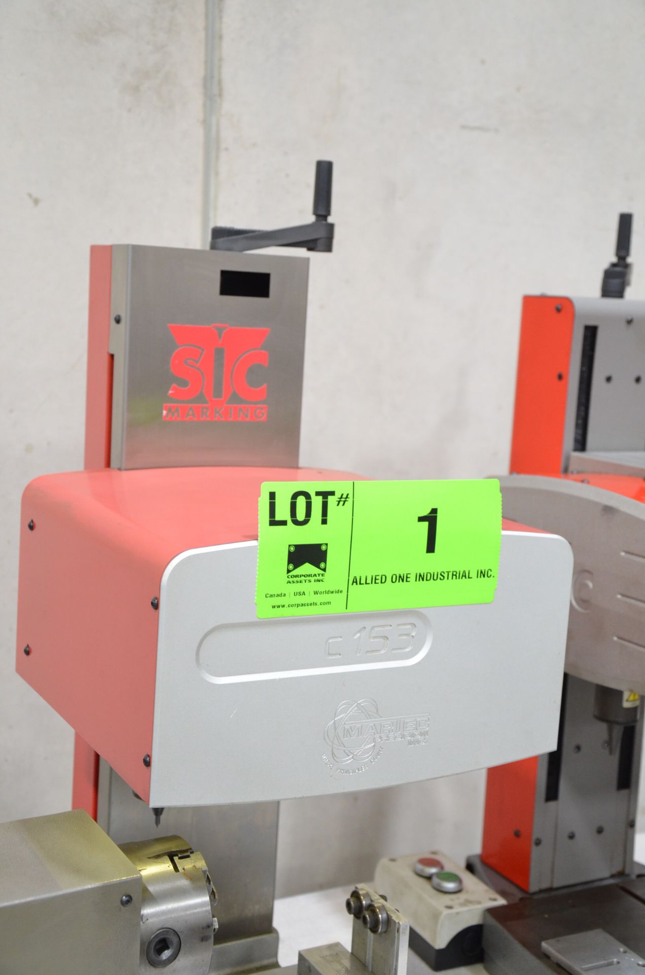 SIC (2011) E8C153 DOT PEEN TYPE PARTS MARKING SYSTEM WITH SIC E8 DIGITAL PROGRAMMABLE CONTROL, SIC - Image 4 of 6