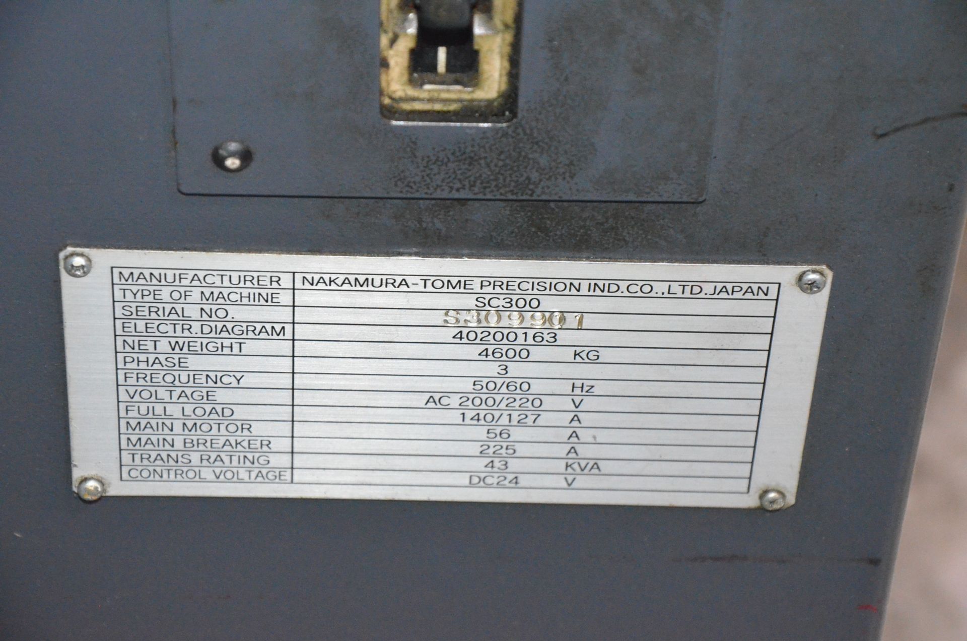 NAKAMURA-TOME SC300 CNC TURNING AND LIVE MILLING CENTER WITH FANUC 21I-TB CNC CONTROL, 22.04" SWING, - Image 7 of 16