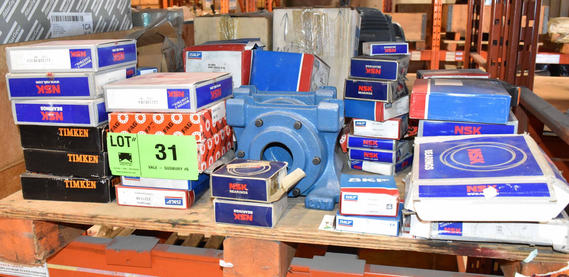 LOT/ SKID WITH TIMKEN, FAG AND NSK BEARINGS (CMD WAREHOUSE - 11030202)