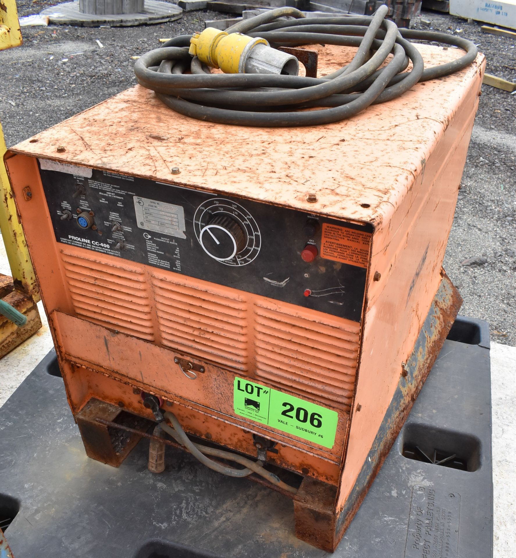 PROLINE CC-400 WELDING POWER SOURCE, S/N: JJ337933 (CMD YARD #2)