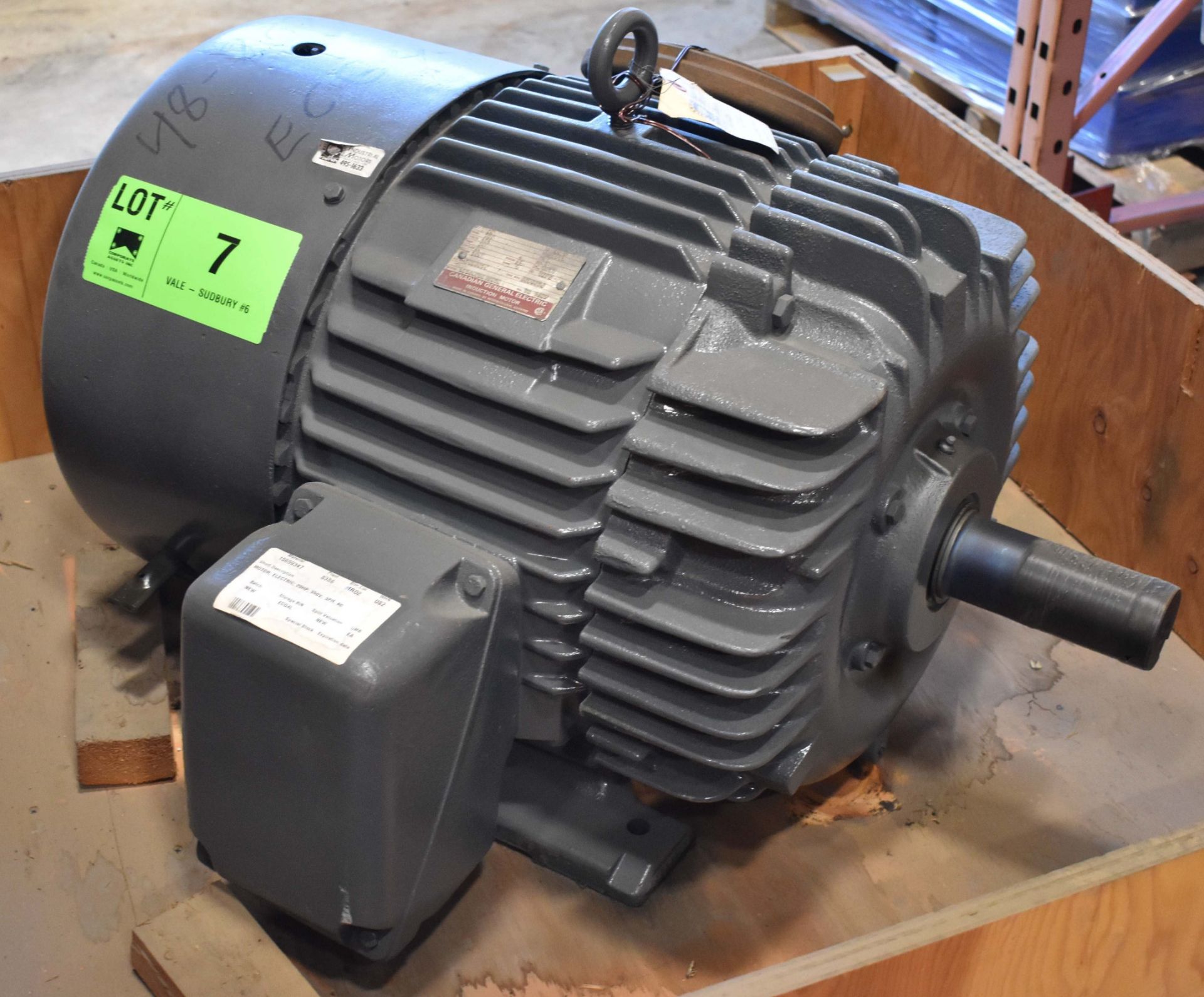 CANADIAN GENERAL ELECTRIC 20 HP ELECTRIC MOTOR WITH 575V, 3PH, 60HZ (CMD WAREHOUSE - 10070302)