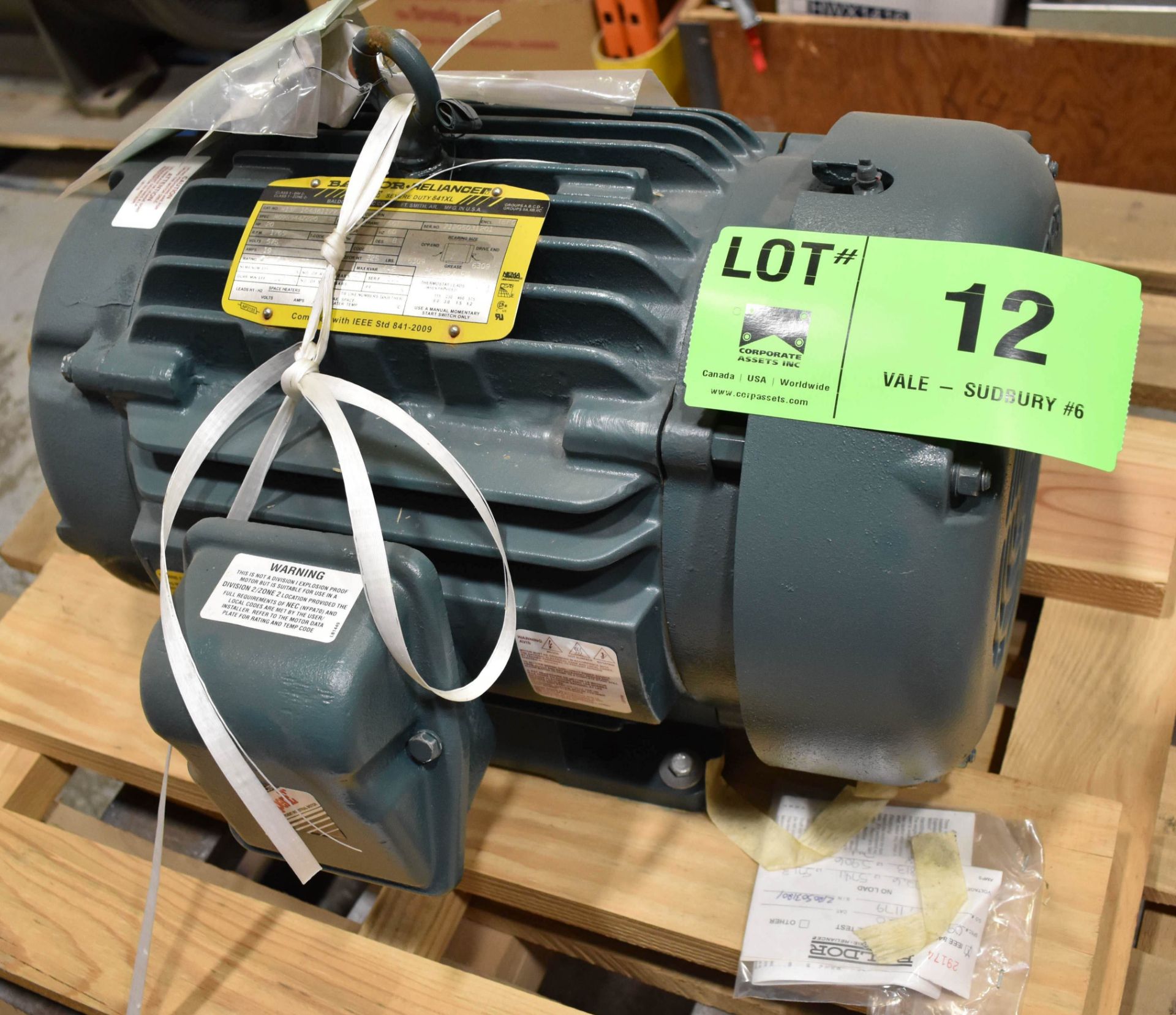 BALDOR RELIANCE 20 HP ELECTRIC MOTOR WITH 575V, 3PH, 60HZ (CMD WAREHOUSE - 07030401)