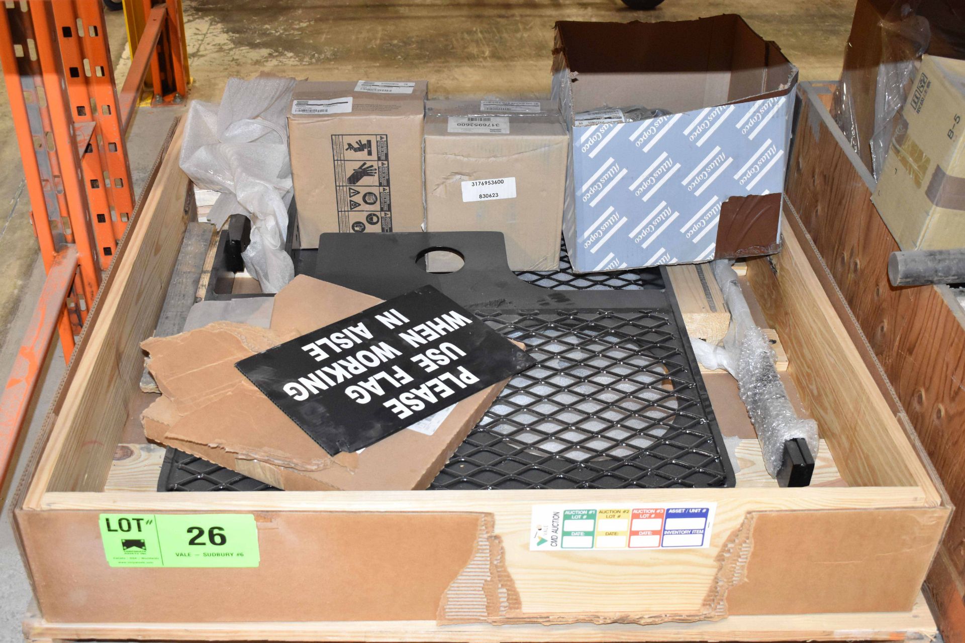 LOT/ CRATE WITH EPIROC MOBILE EQUIPMENT PARTS (CMD WAREHOUSE - 09010101)