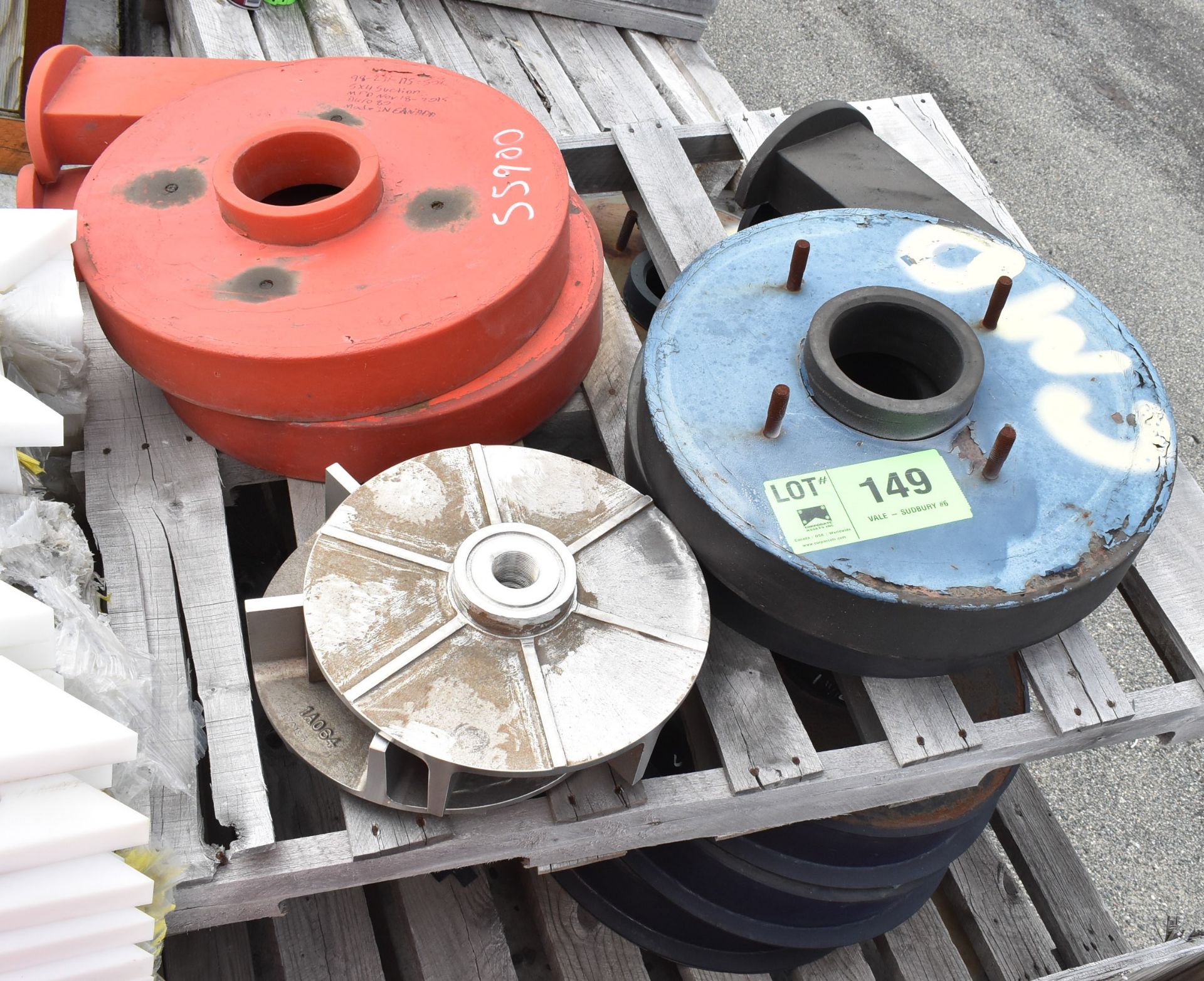 LOT/ SKIDS WITH PUMP HOUSING COMPONENTS (CMD YARD #2)