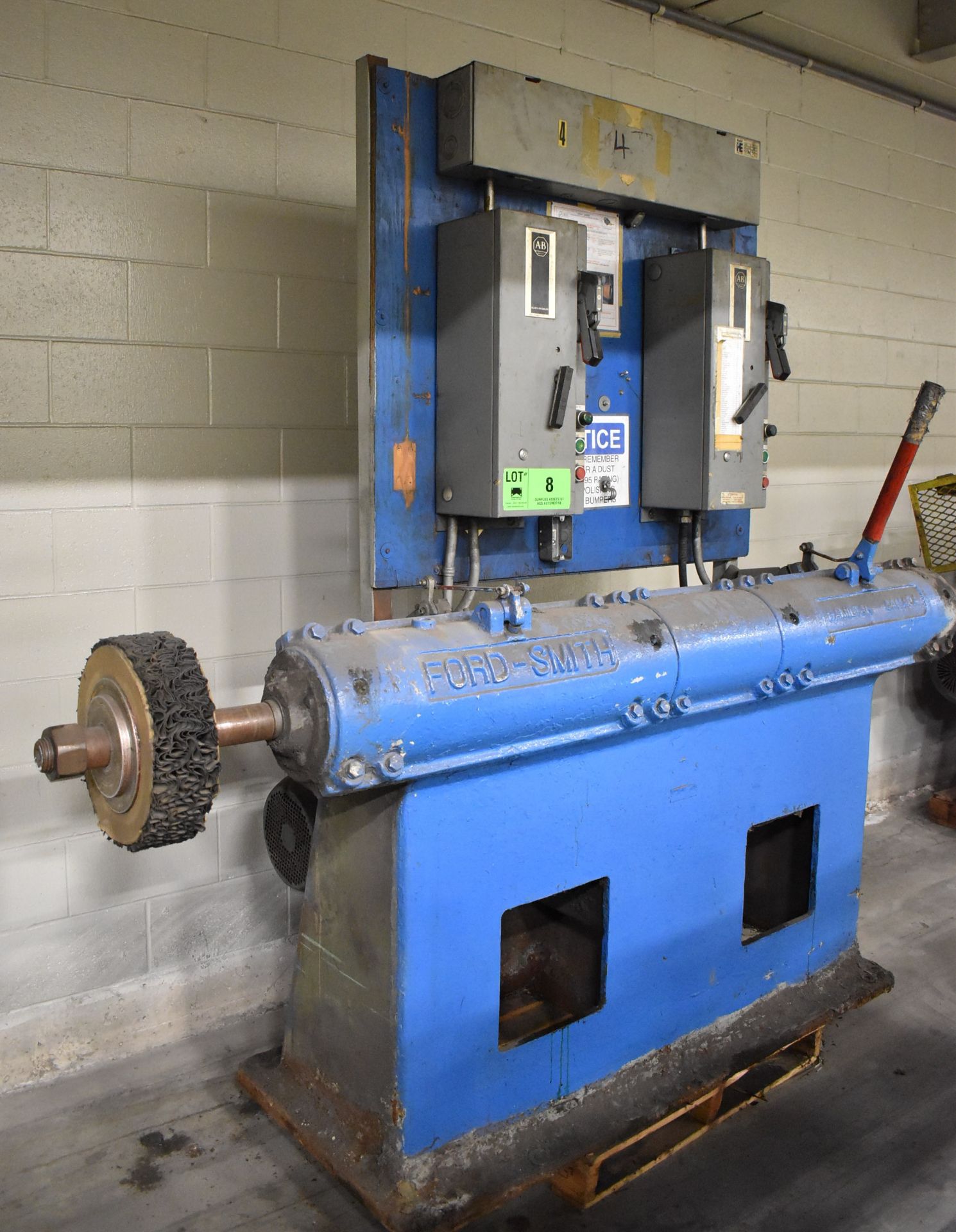 FORD-SMITH DOUBLE END POLISHER WITH 10" MAX. WHEELS, S/N: N/A (CI)