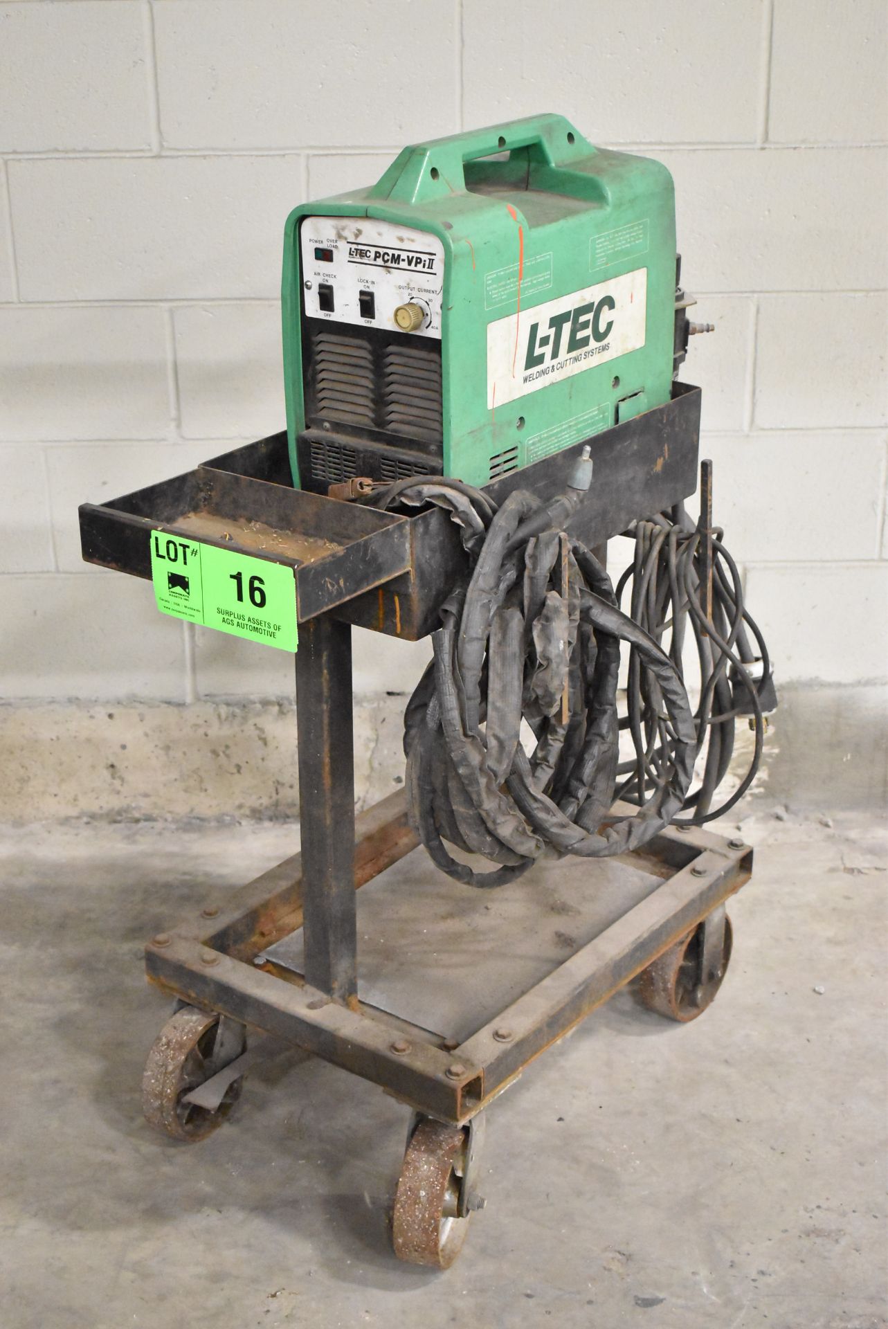 L-TEC PCM-VPIII PORTABLE PLASMA CUTTER WITH CABLES AND GUN, S/N: A93A-44053