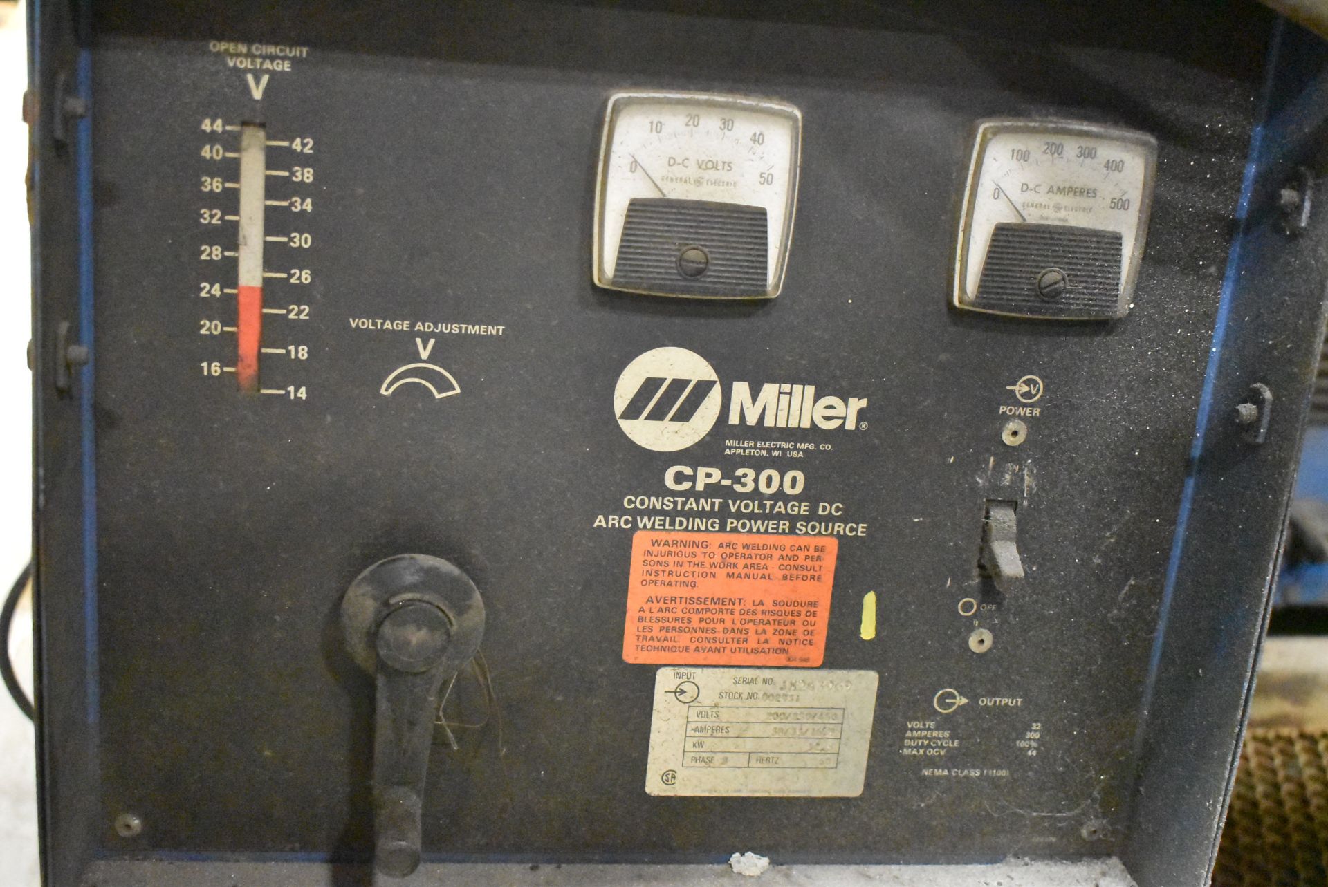 MILLER CP-300 WELDING POWER SOURCE, S/N: JH243969 - Image 2 of 3