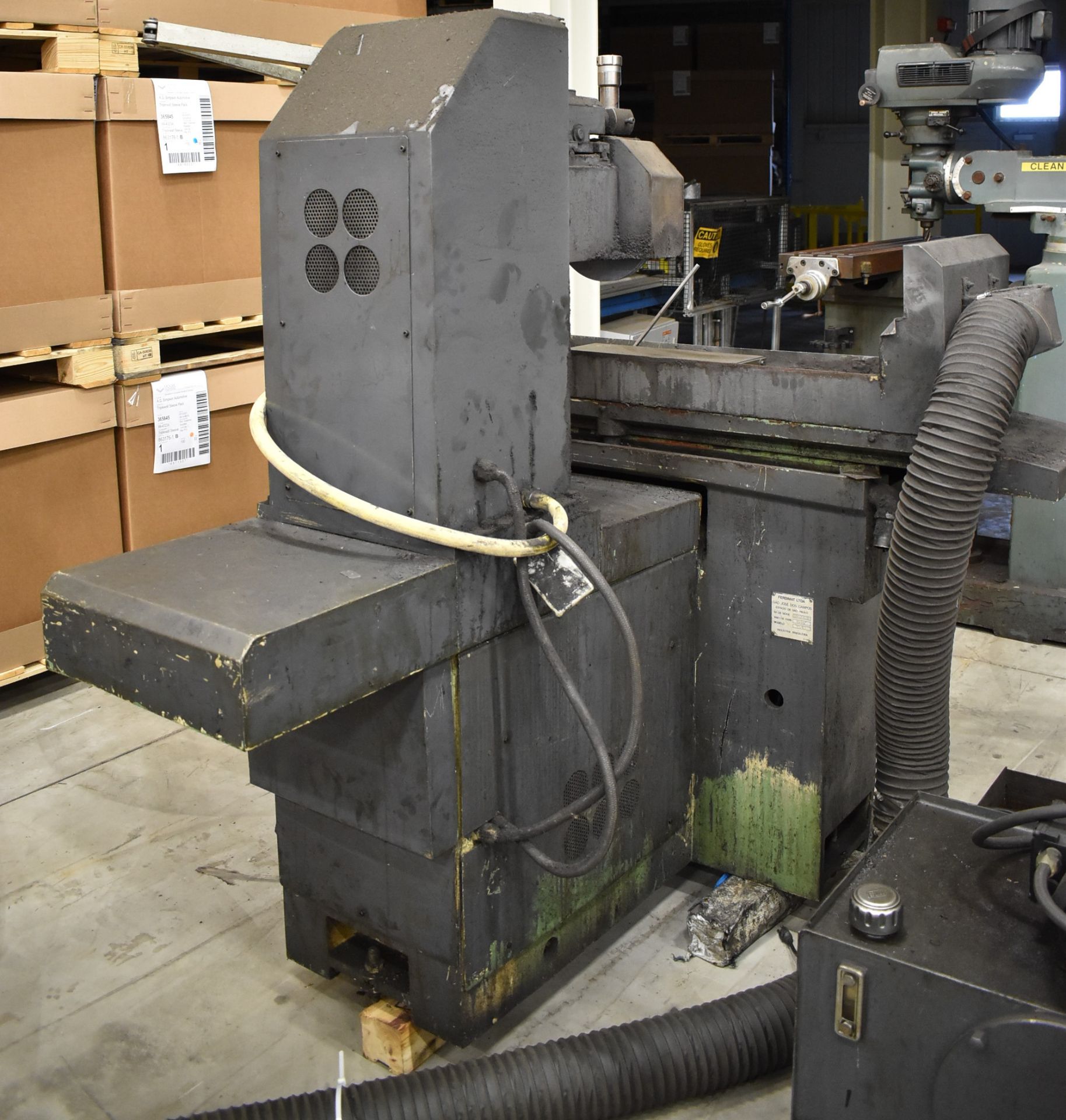 FERDIMAT TS63 HYDRAULIC SURFACE GRINDER WITH 18"X8" MAGNETIC CHUCK, SPEEDS TO 1800 RPM, - Image 6 of 9