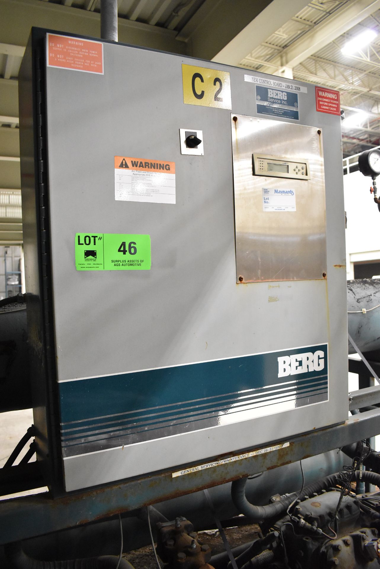 BERG WCS70-2X WATER CHILLER WITH JOHNSON DIGITAL CONTROL, (2) COPELAMETIC GDPI-3500-TSE AIR-COOLED - Image 5 of 9