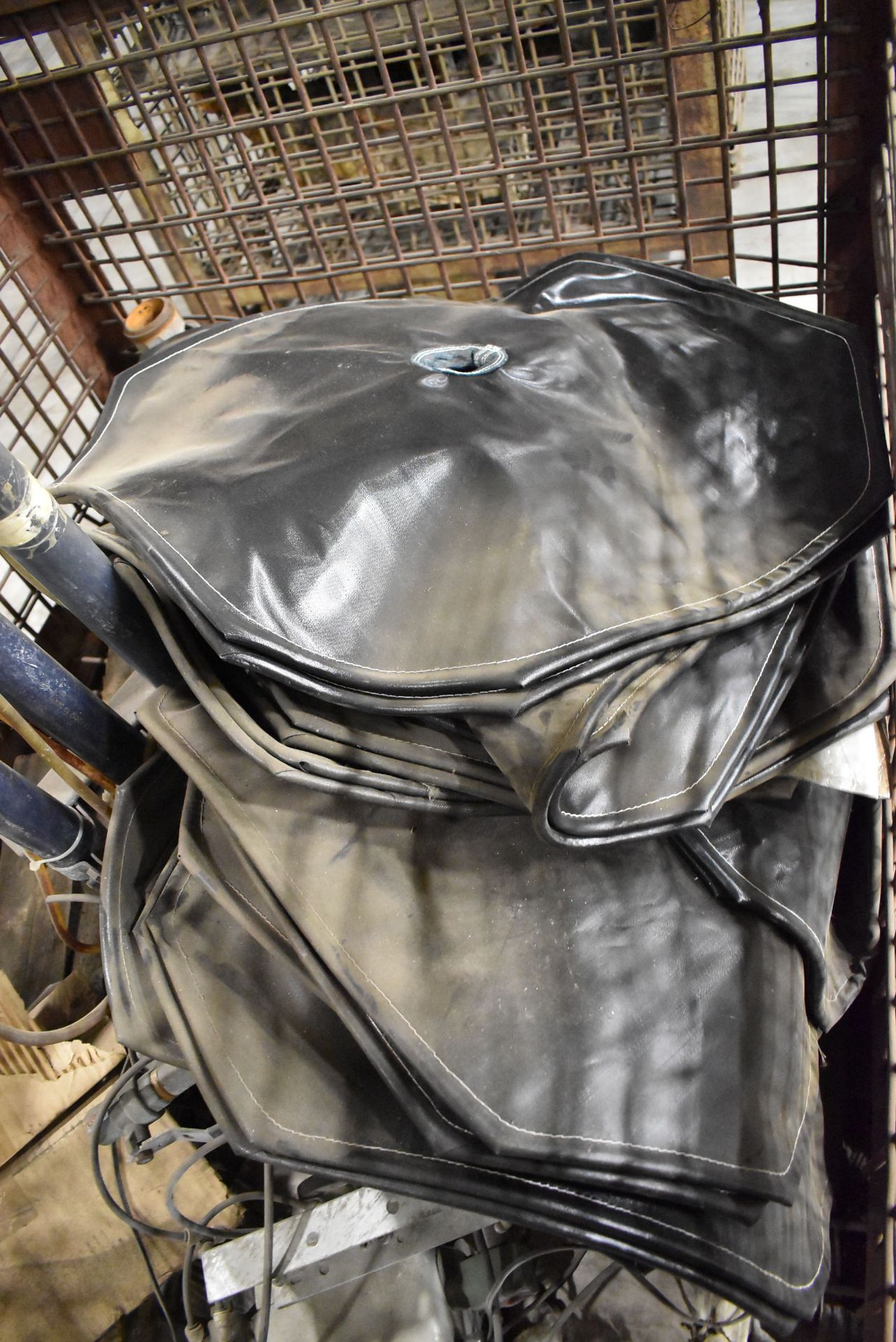 LOT/ WIRE MESH BIN WITH WELDING WIRE DRUM HOODS AND SURPLUS EQUIPMENT (CI) - Image 3 of 3