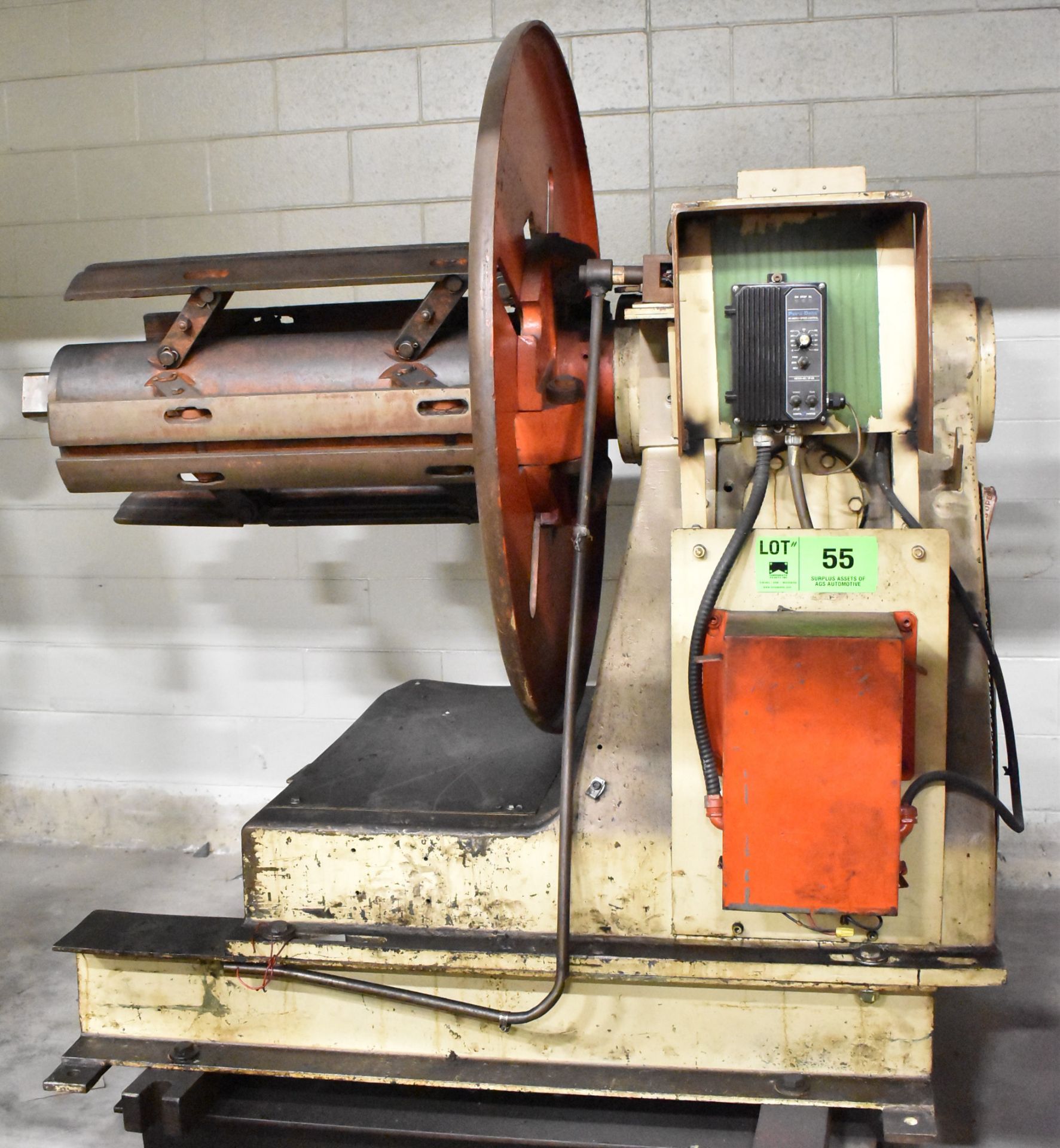 LITTELL MANDREL-TYPE MOTORIZED UNCOILER WITH APPROX. 30" MAX. WIDTH, S/N: N/A (CI)