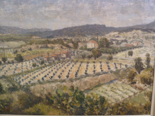 John Bill RWA (late 20th century school)  Pair of oils on board "Village near Les Bassacs - Image 3 of 7