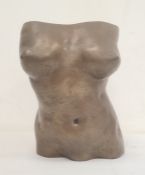 Sharon Lee Andreason modern bronze half female nude torso sculpture, inscribed indistinctly, 29cm
